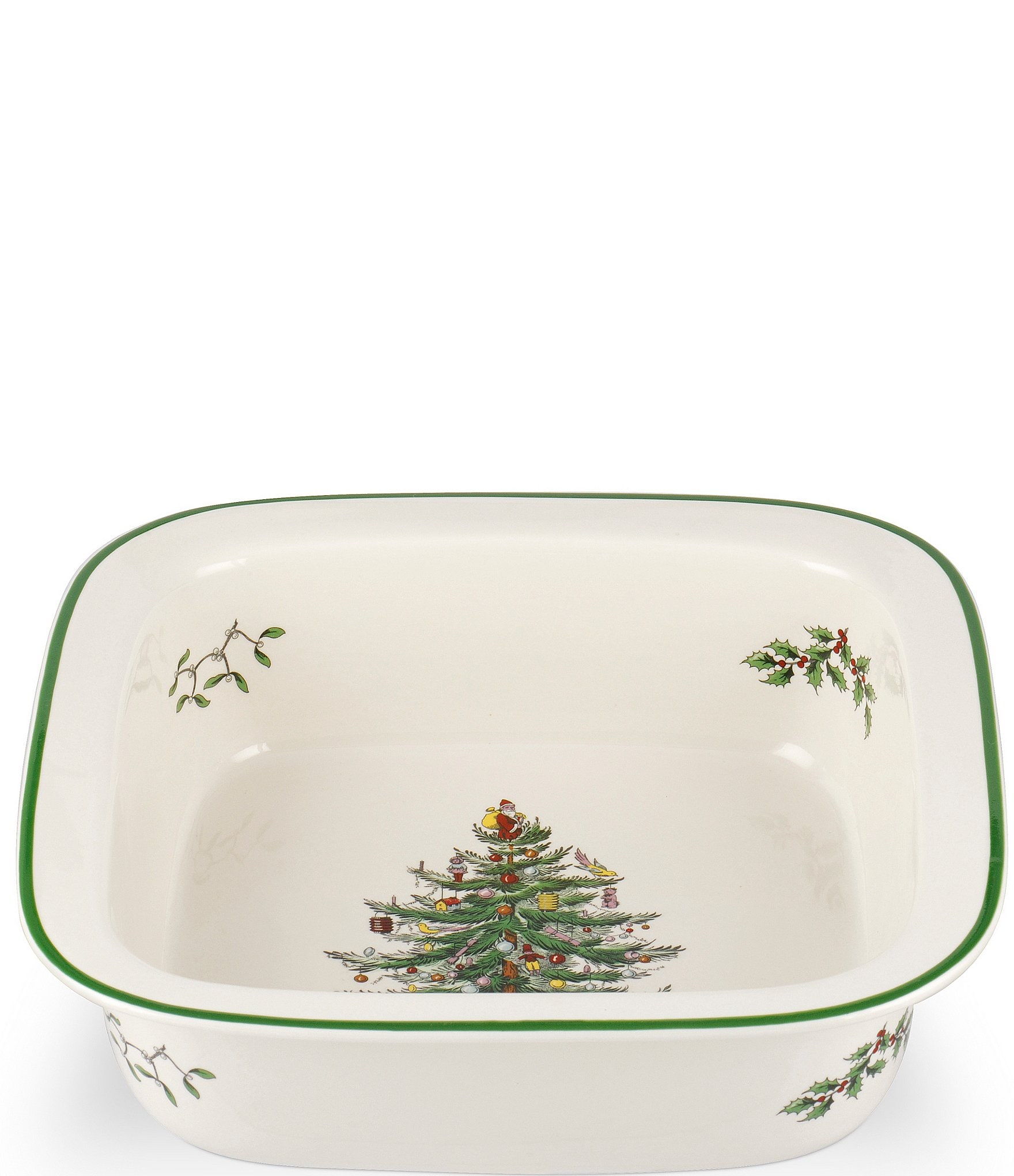 Spode Christmas Tree Square Rimmed Dish