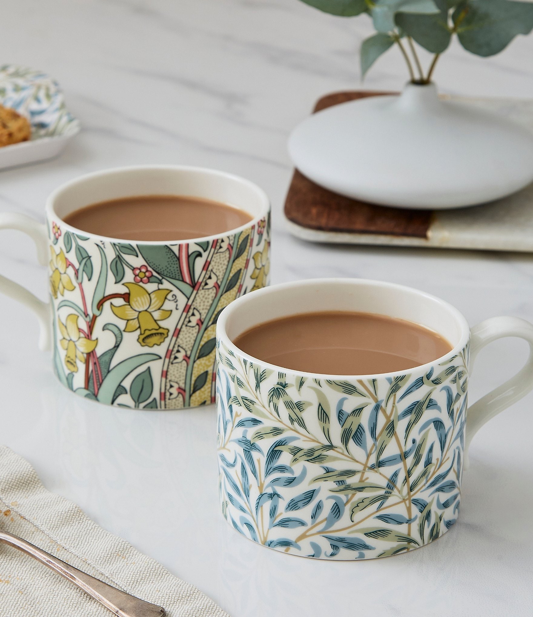 Spode Morris & Co. Collection Daffodil & Willow Bough Mugs, Set of 2