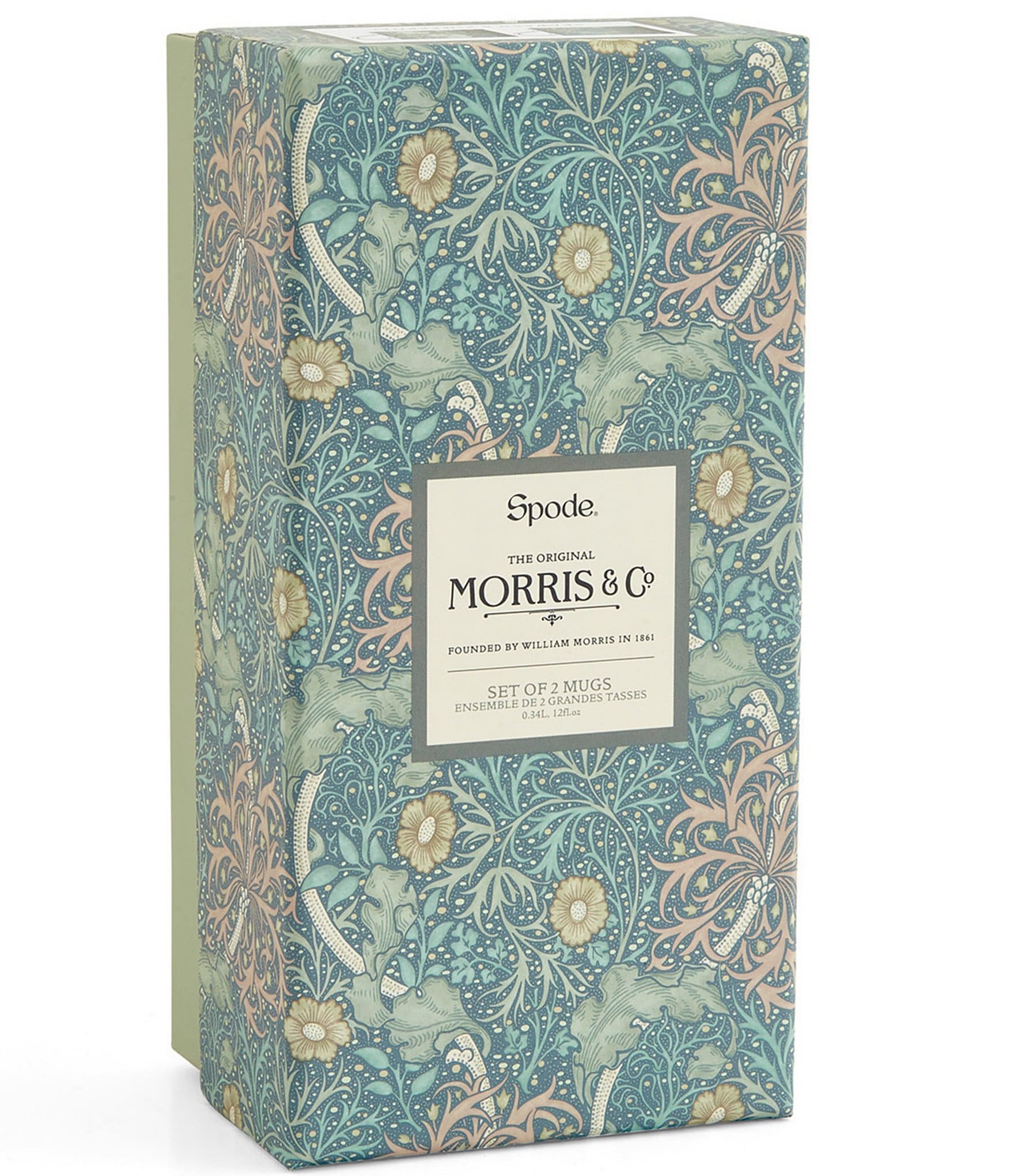 Spode Morris & Co. Collection Pimpernel and Seaweed Mugs, Set of 2