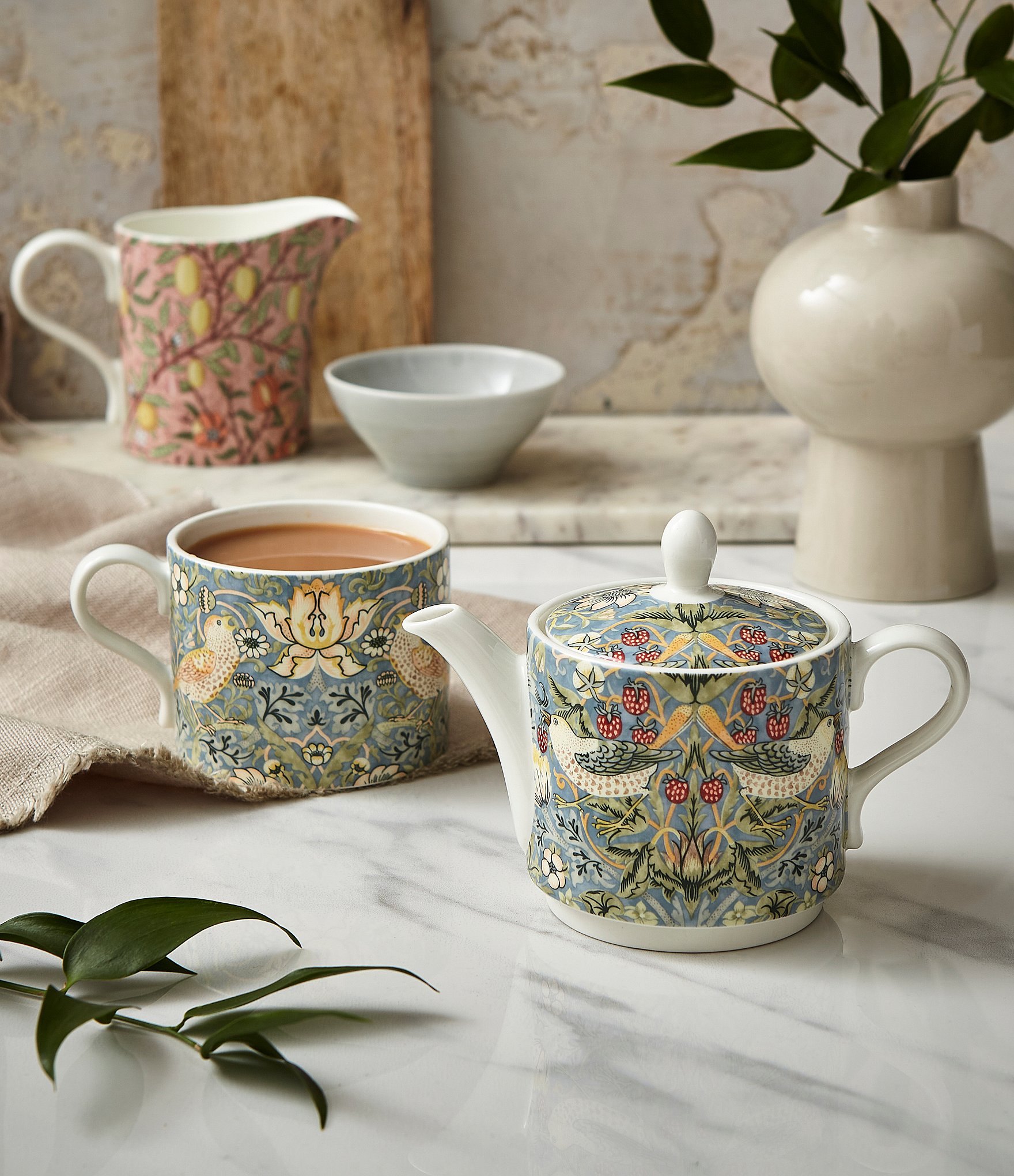 Spode Morris & Co. Collection Strawberry Thief Tea for One Set