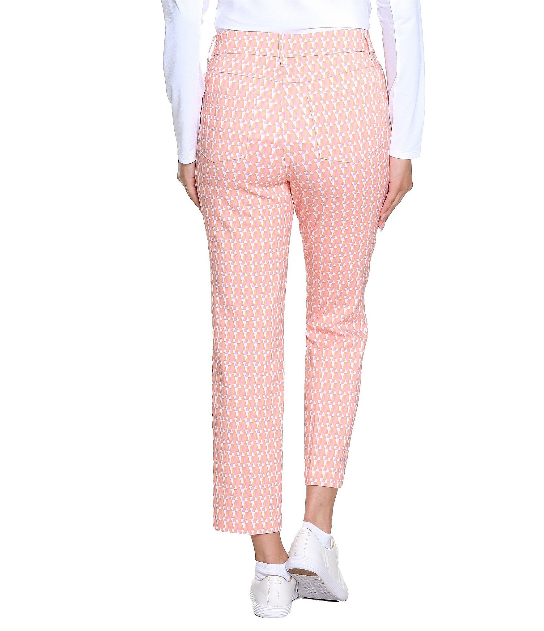 Sport Haley Slimsation Print 5 Pocket Pull-on Ankle Pants