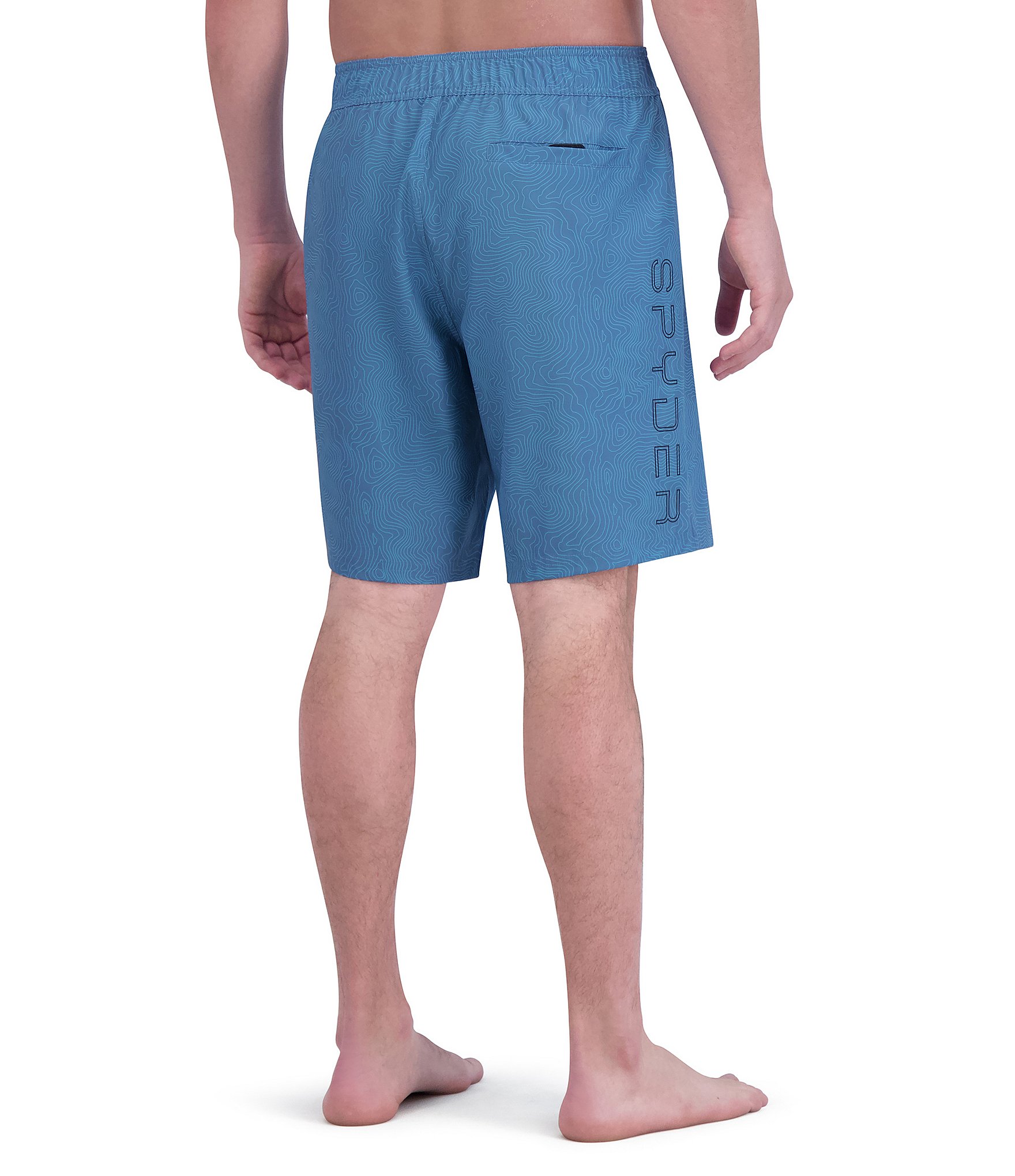 Spyder Topo Print 9#double; Inseam Board Shorts