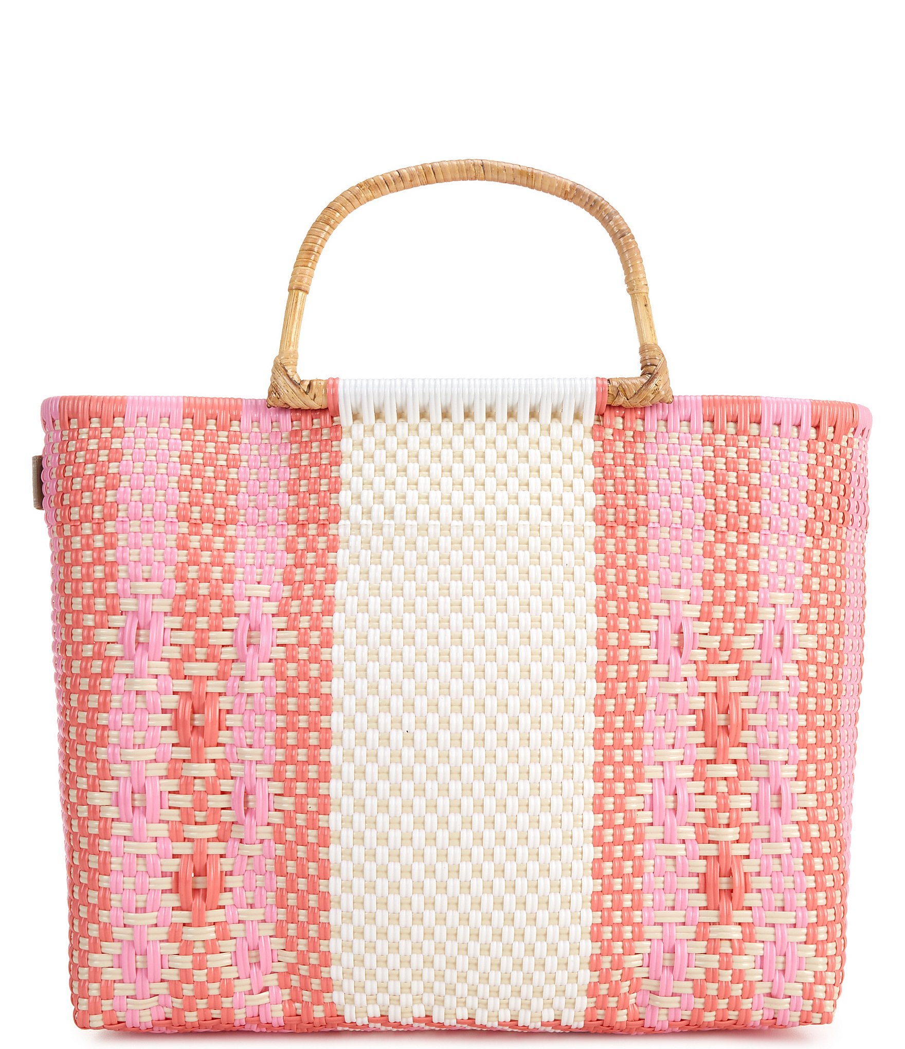 Squeeze De Citron Bamboo Handle Sunrise Peach Tote