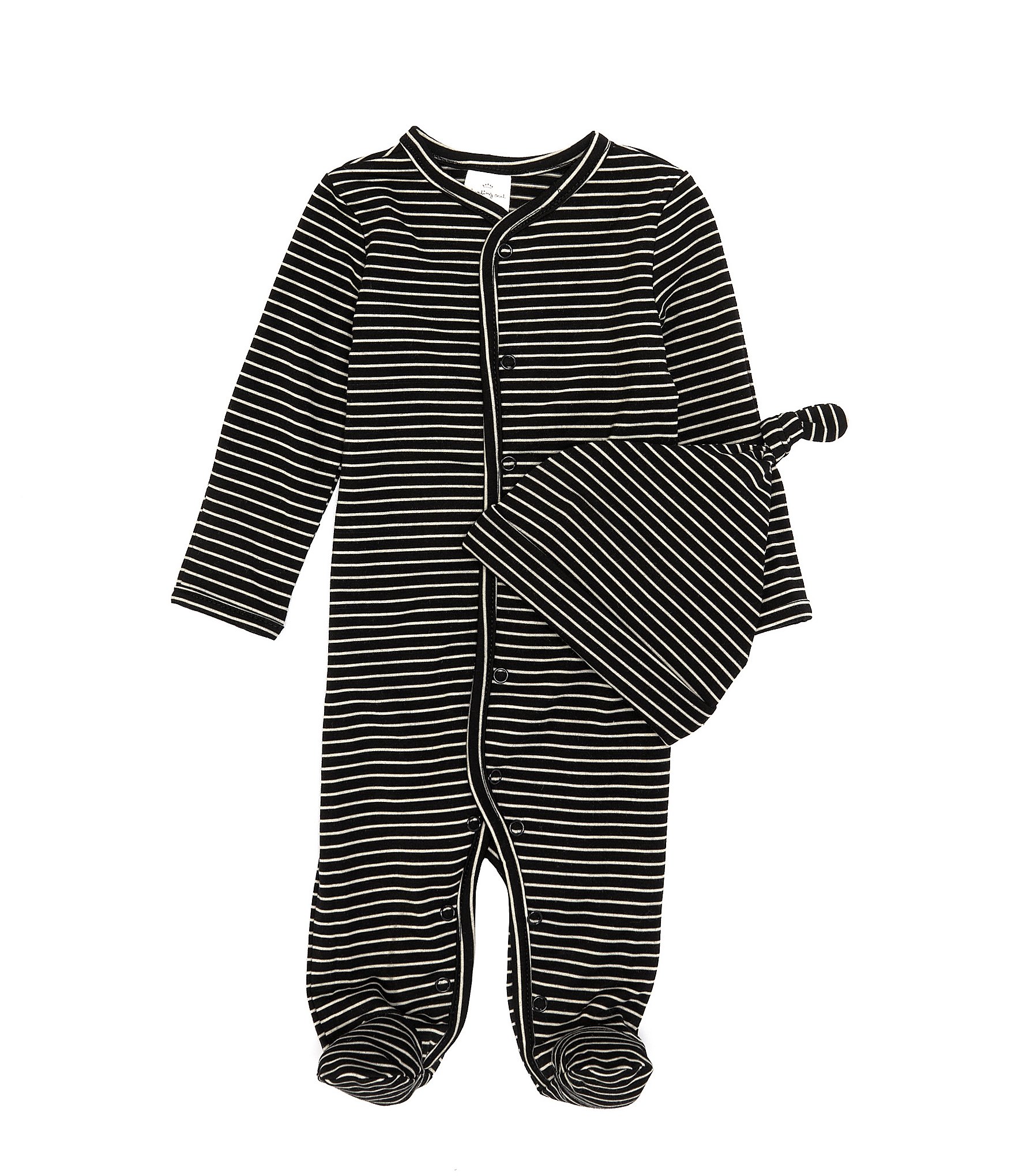 Starting Out Baby Boy Newborn - 6 Months Black Stripe Coverall Set ...