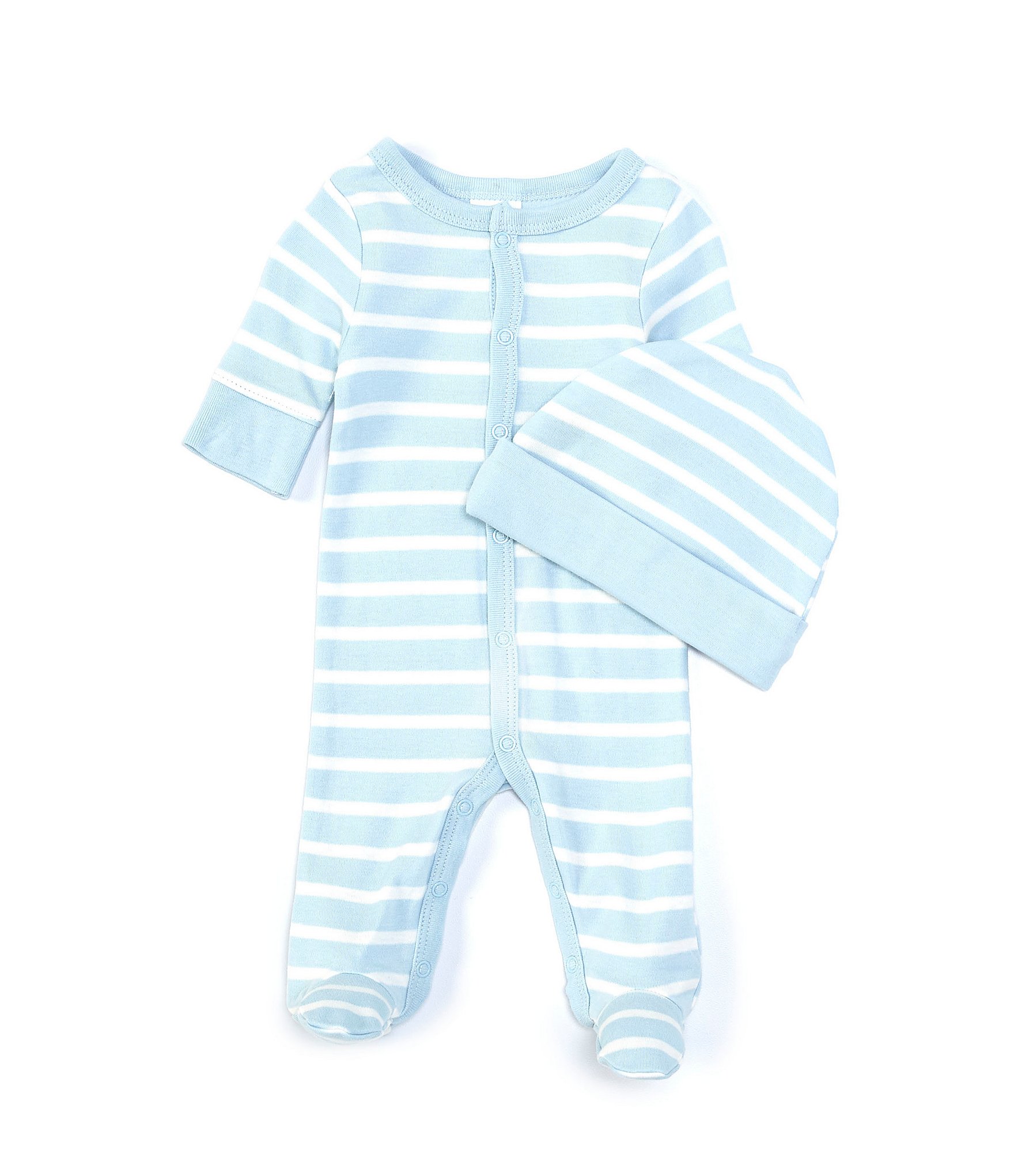 Starting Out Baby Boys Preemie-6 Months Long-Sleeve Stripe Footed ...