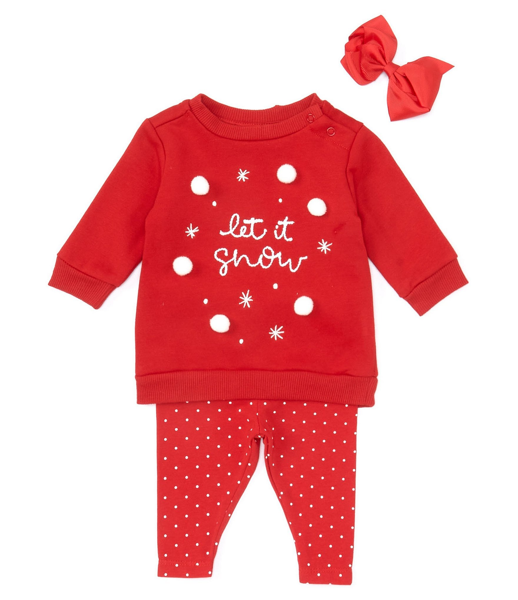 Guess Baby Girls 3-24 Months Long-Sleeve Foiled-Printed Artwork Tee &  Sequin-Applique-Logo Leggings Set