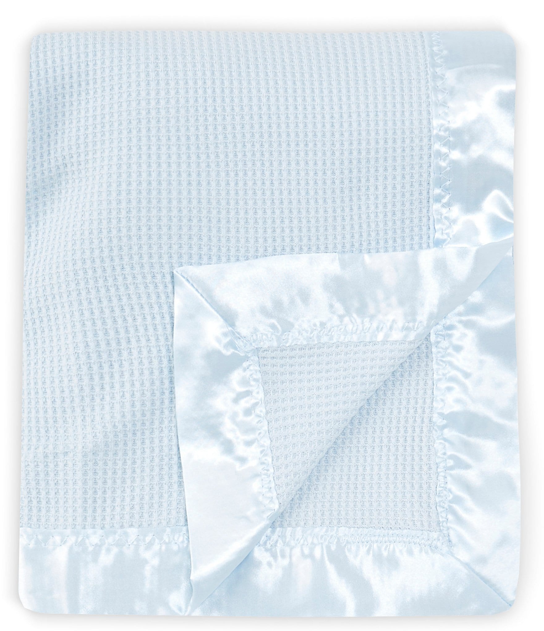 Satin Trim Tahoe Microfleece Baby Blanket