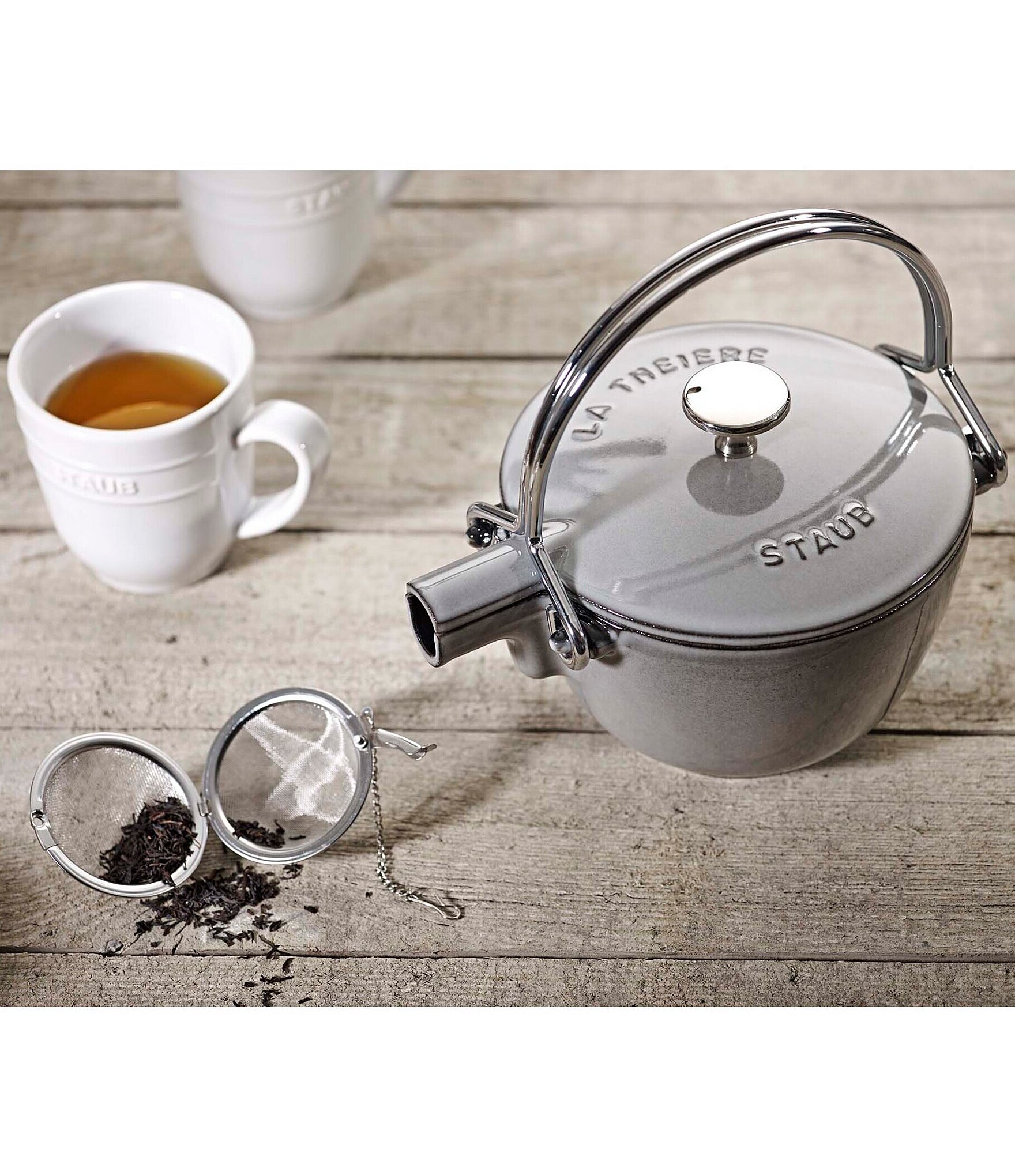 Staub Cast Iron 1-Qt Round Tea Kettle