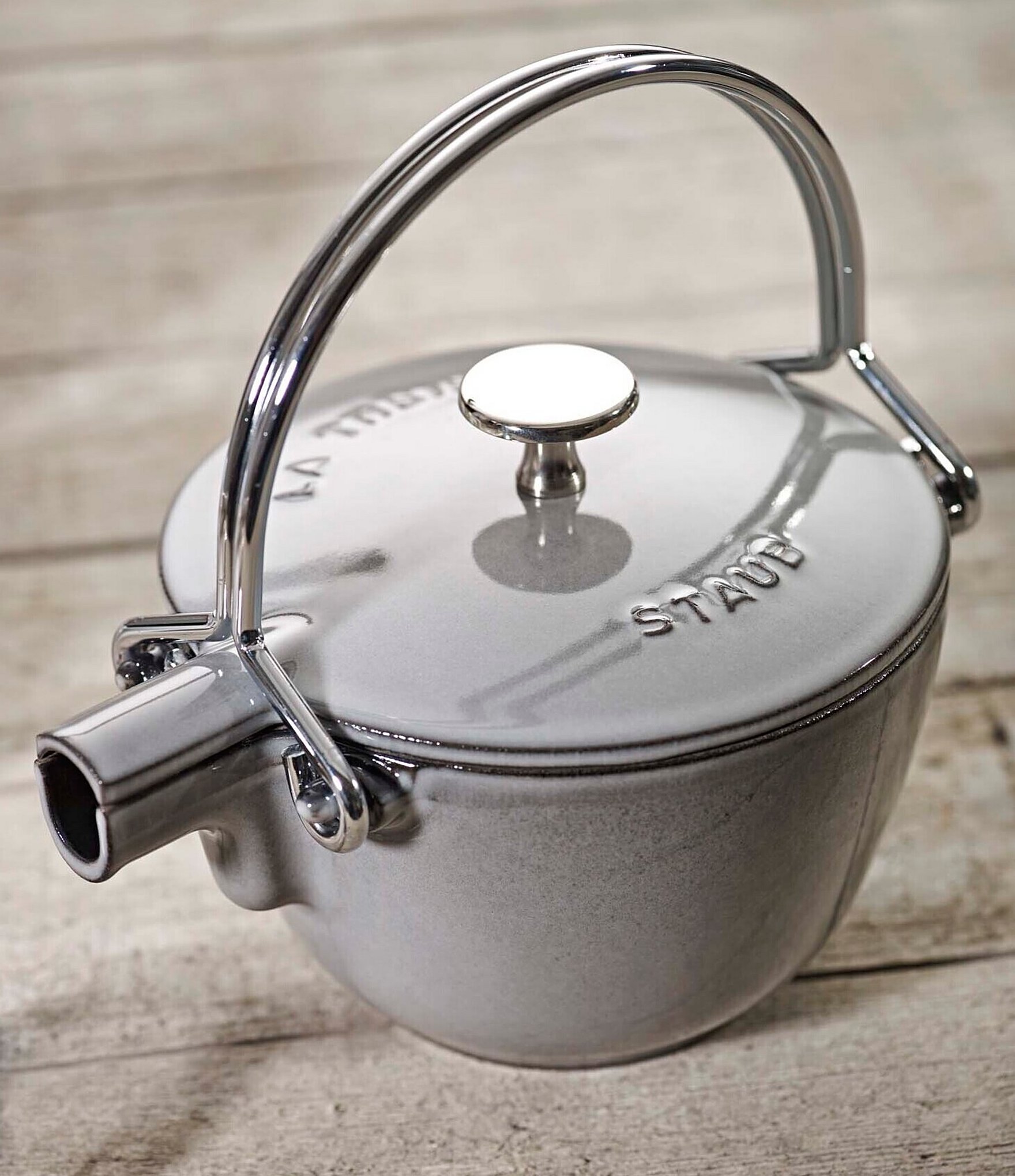 Staub Cast Iron 1-Qt Round Tea Kettle