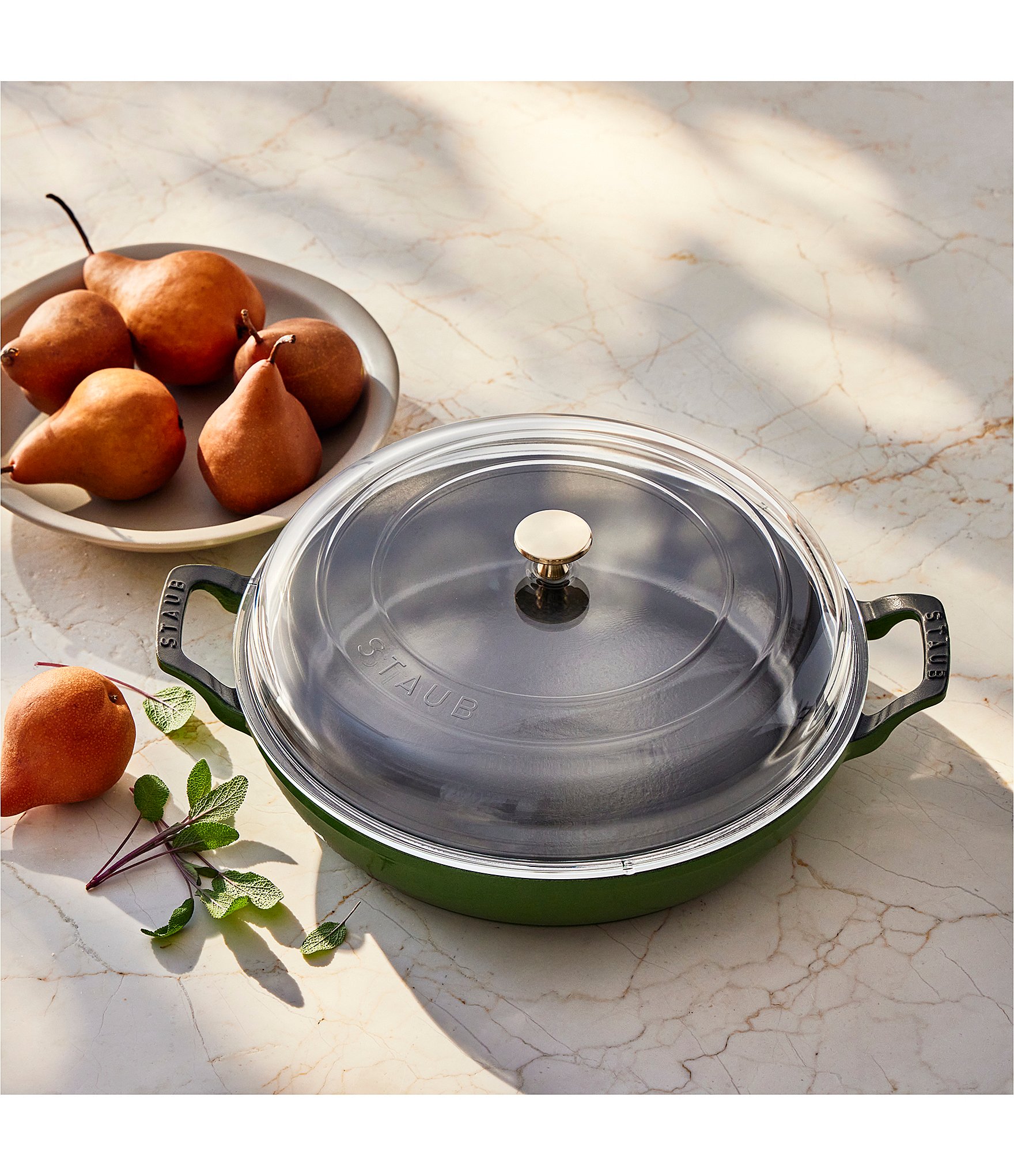 Staub Cast Iron 3.5-qt Braiser With Glass Lid