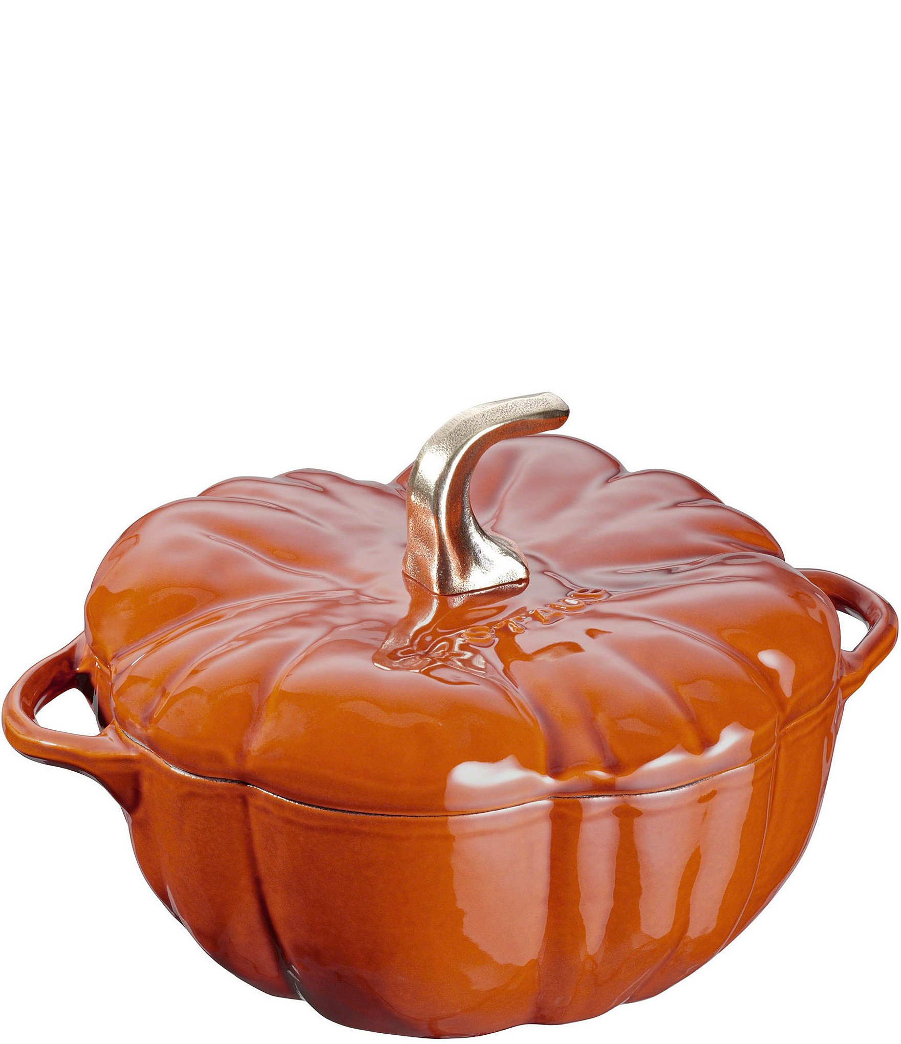 Staub 3.5 Qt. Cast Iron Pumpkin Dutch Oven in White with Stainless Ste –  Premium Home Source