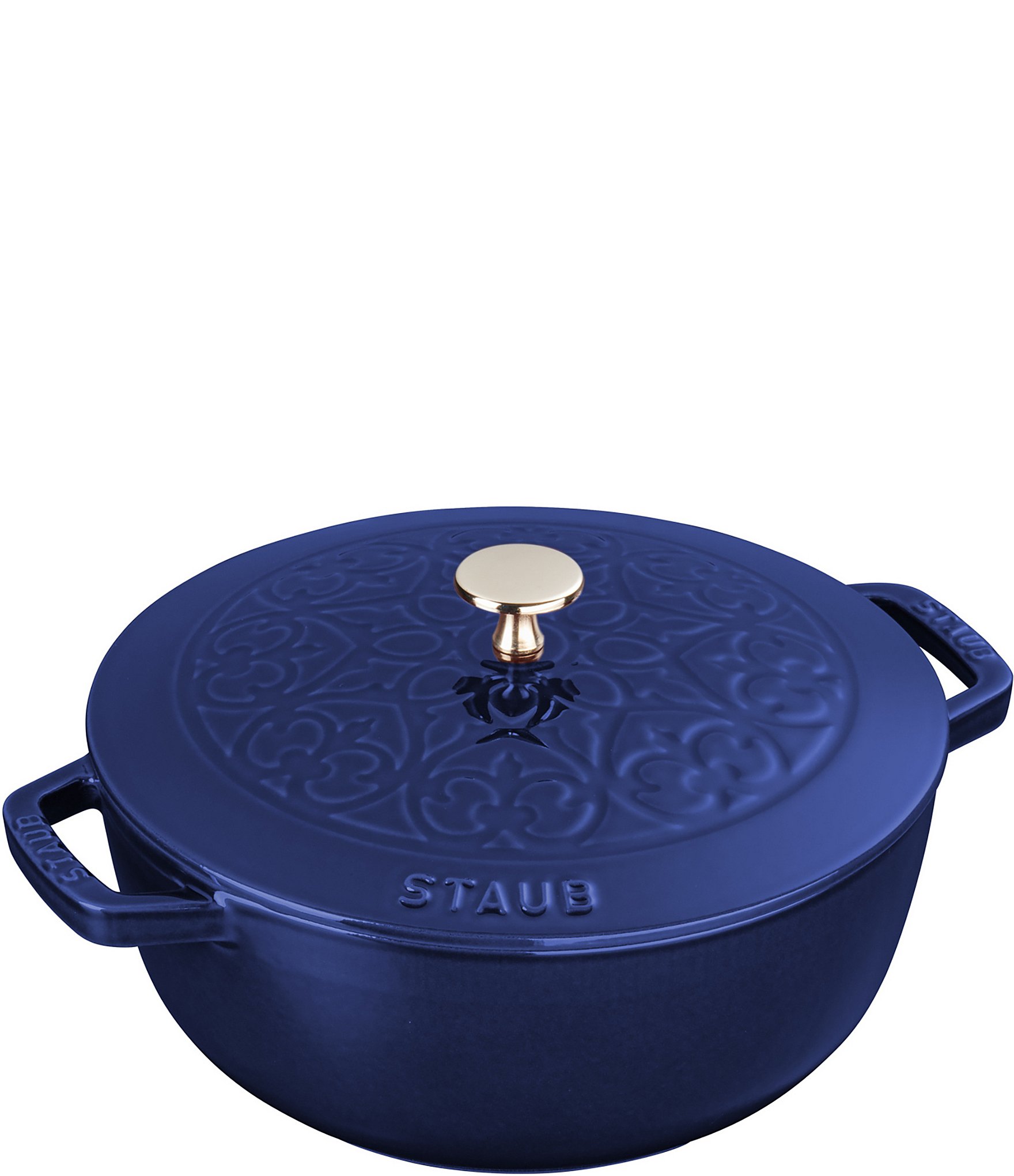 https://dimg.dillards.com/is/image/DillardsZoom/zoom/staub-cast-iron-3.75-qt-essential-french-oven-lilly-lid/05783403_zi_dark_blue.jpg
