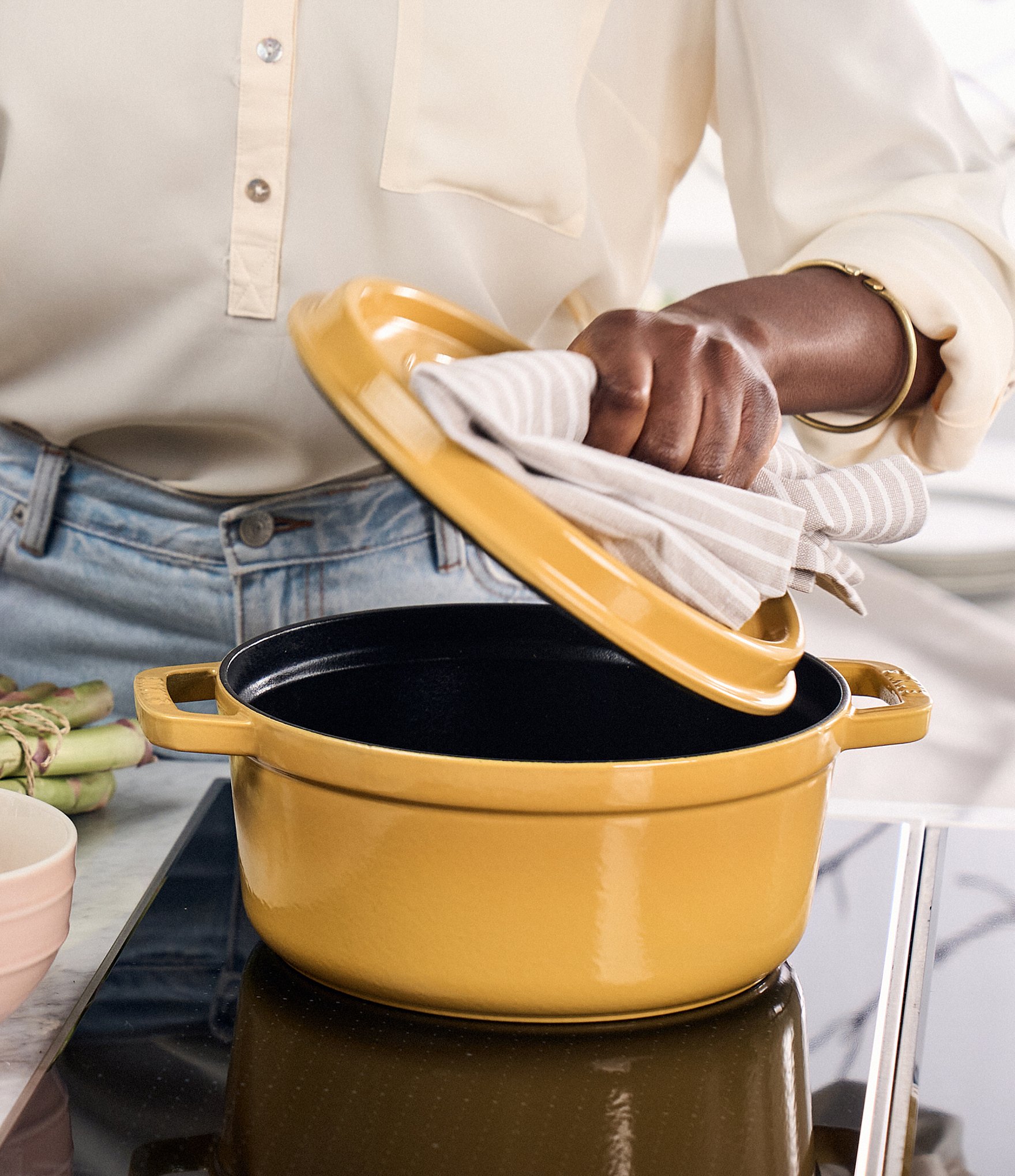 Staub Cast Iron 7 QT Round Cocotte