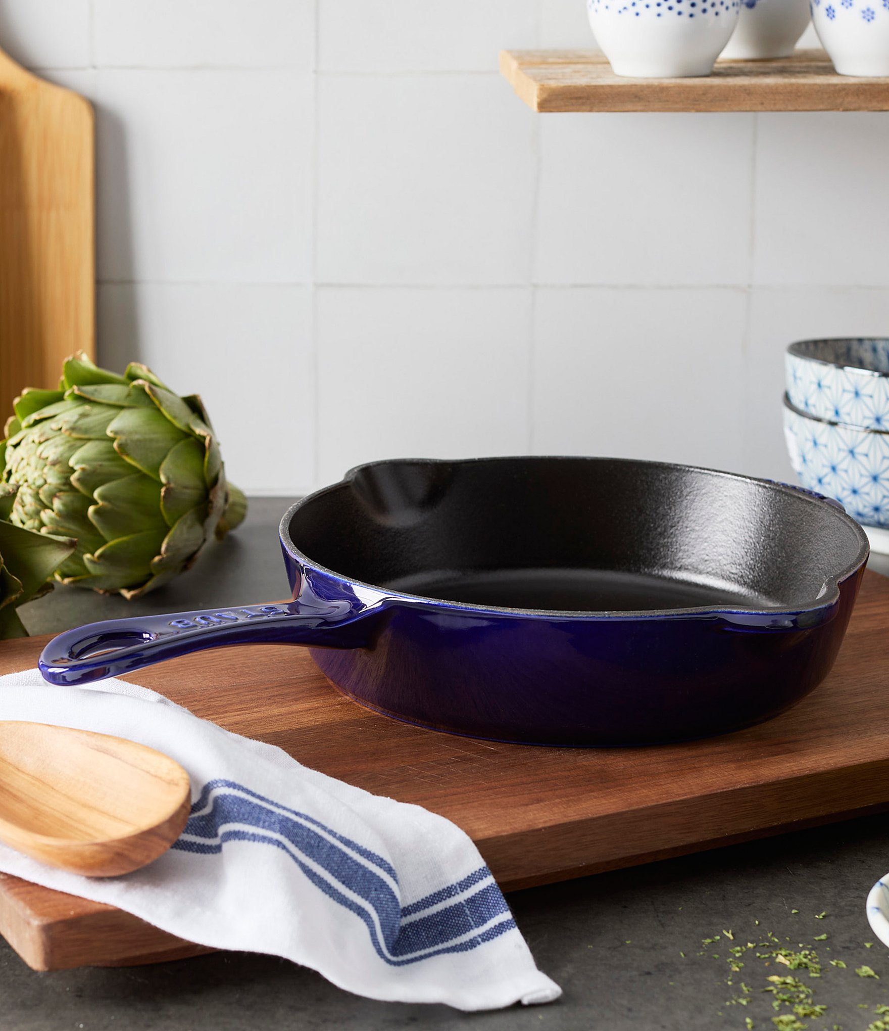Staub Cast Iron Traditional Deep Skillet - 8.5#double;
