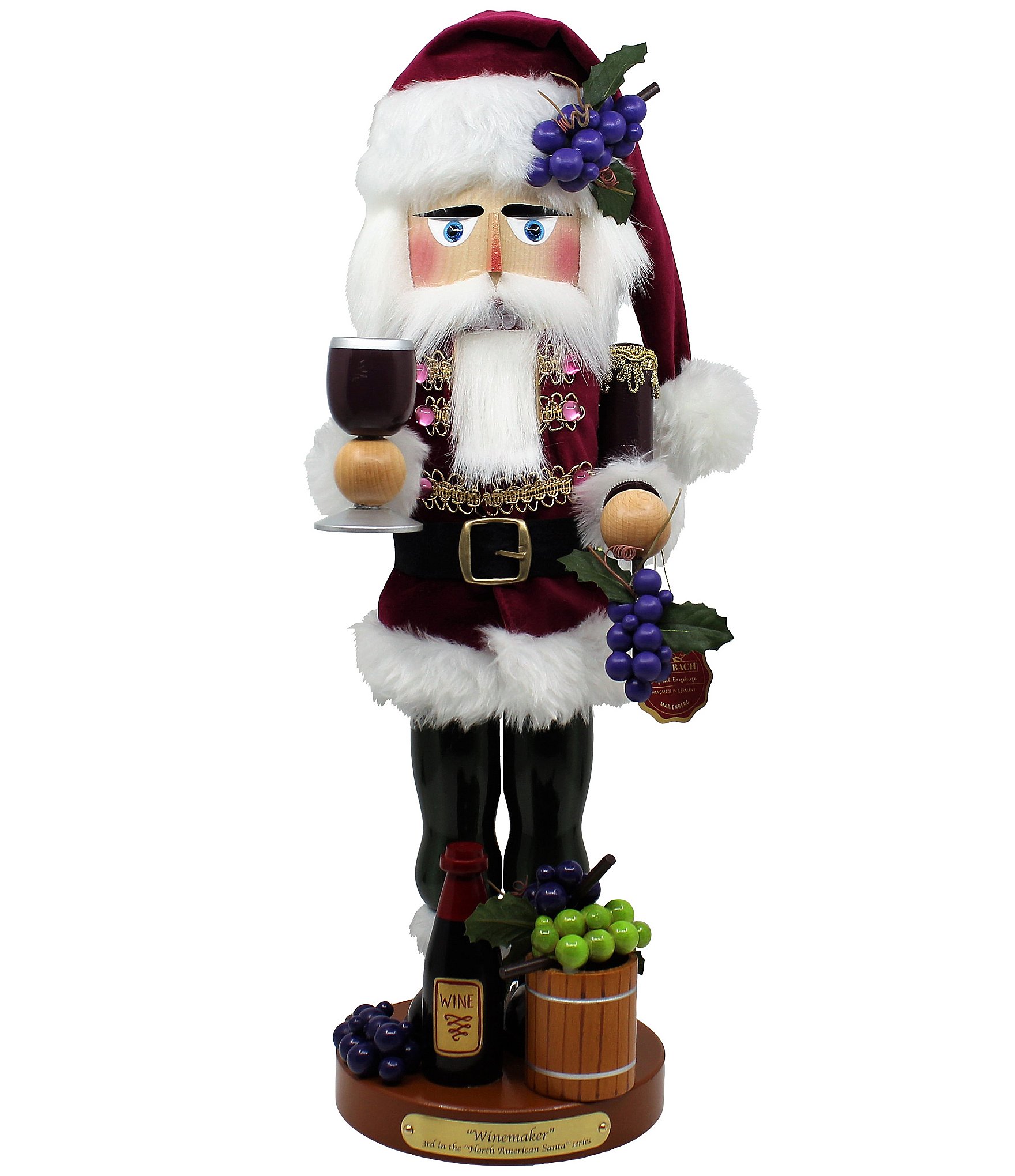 Steinbach Wine Maker Santa Nutcracker, 18.25" Dillard's