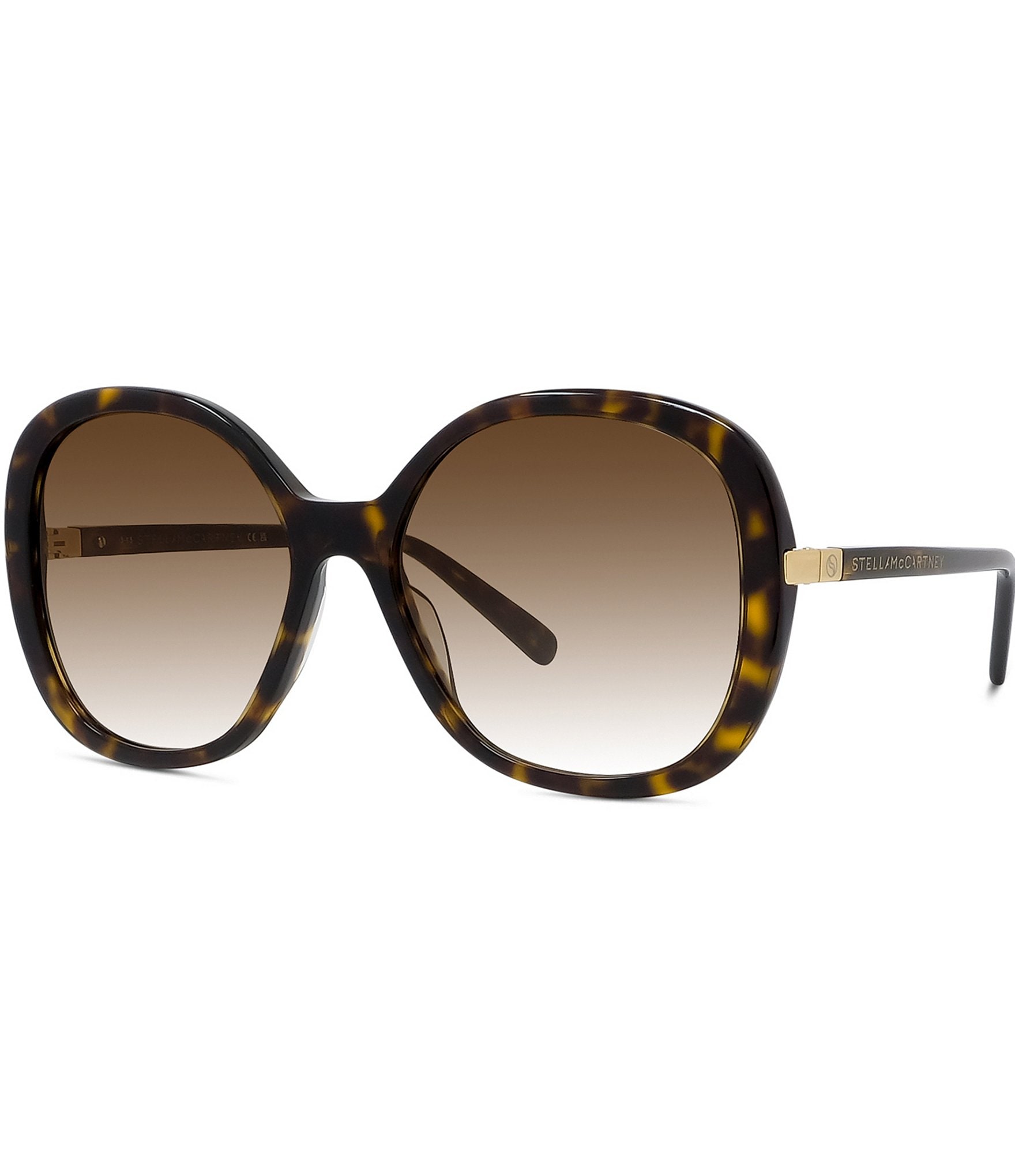 Stella McCartney Women's S-Wave 58mm Havana Round Sunglasses