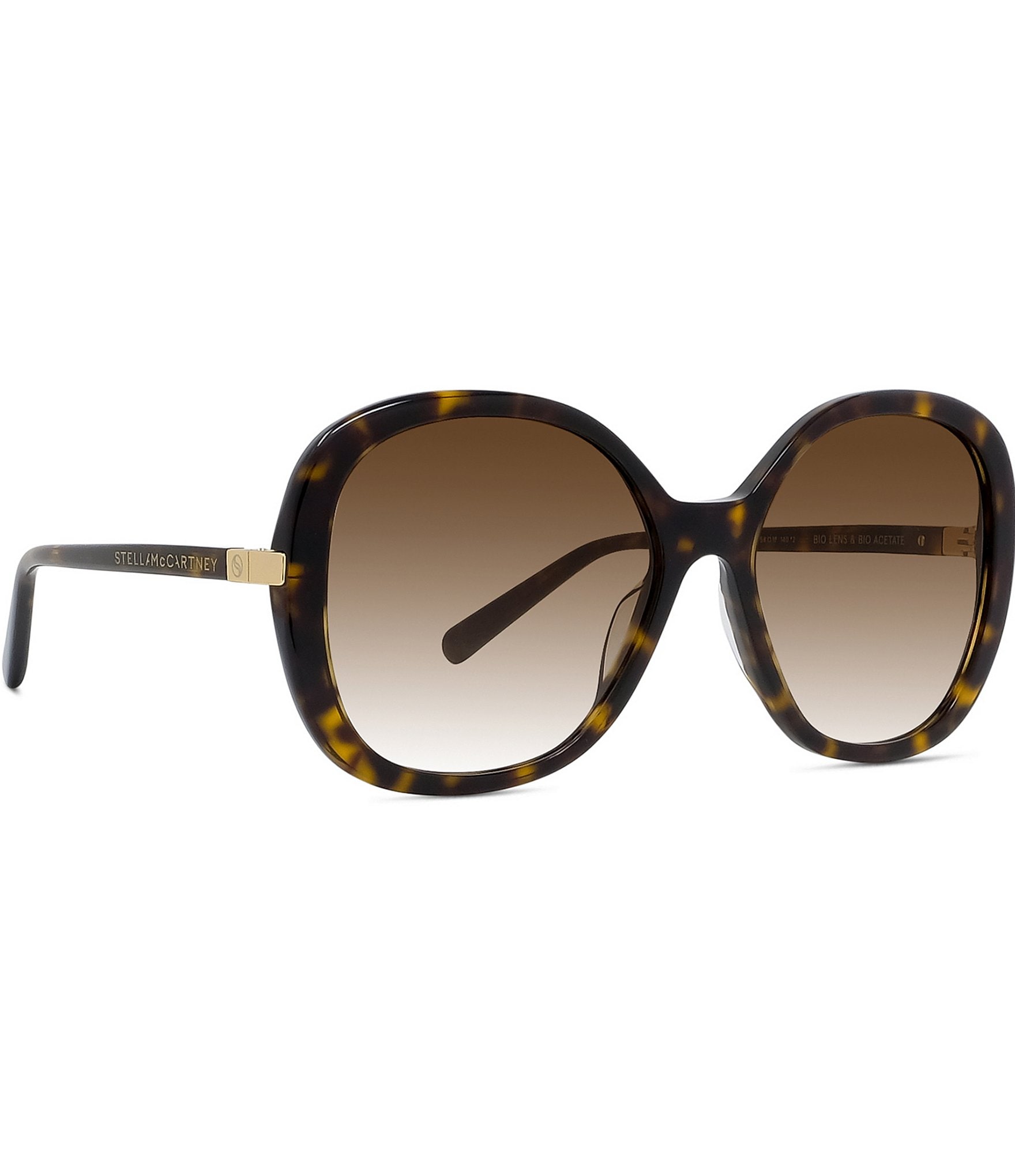 Stella McCartney Women's S-Wave 58mm Havana Round Sunglasses