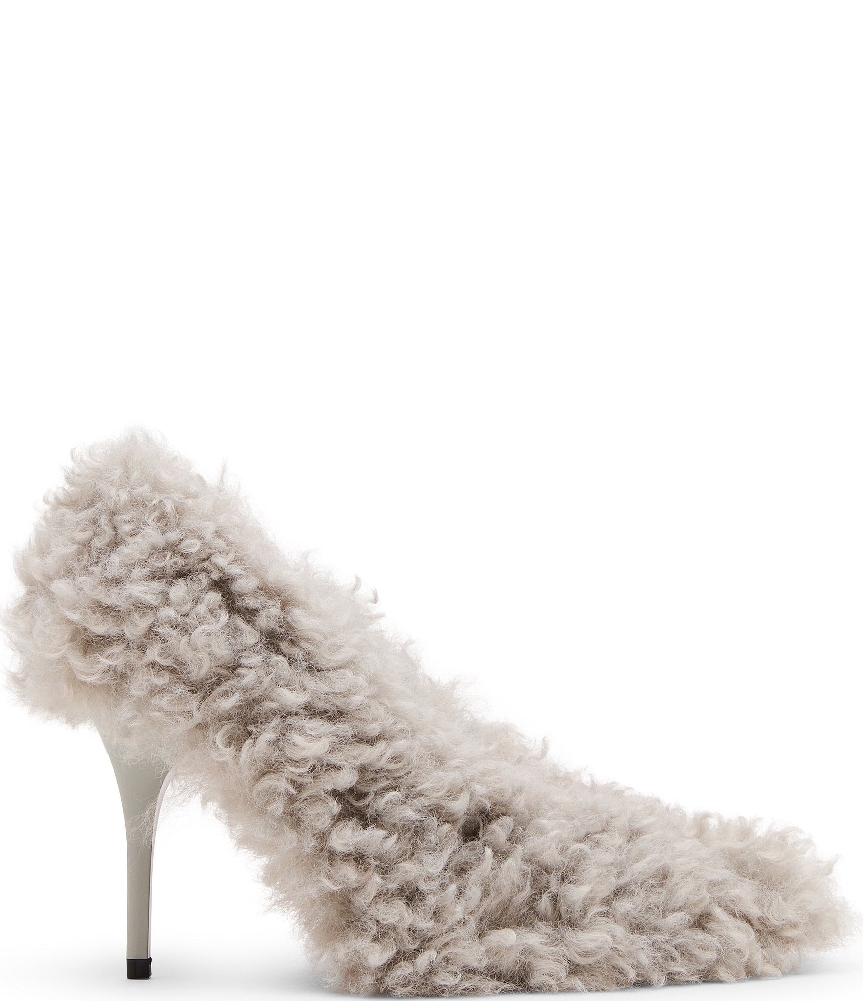 Steve Madden Achilles Faux Fur Point Toe Stiletto Pumps