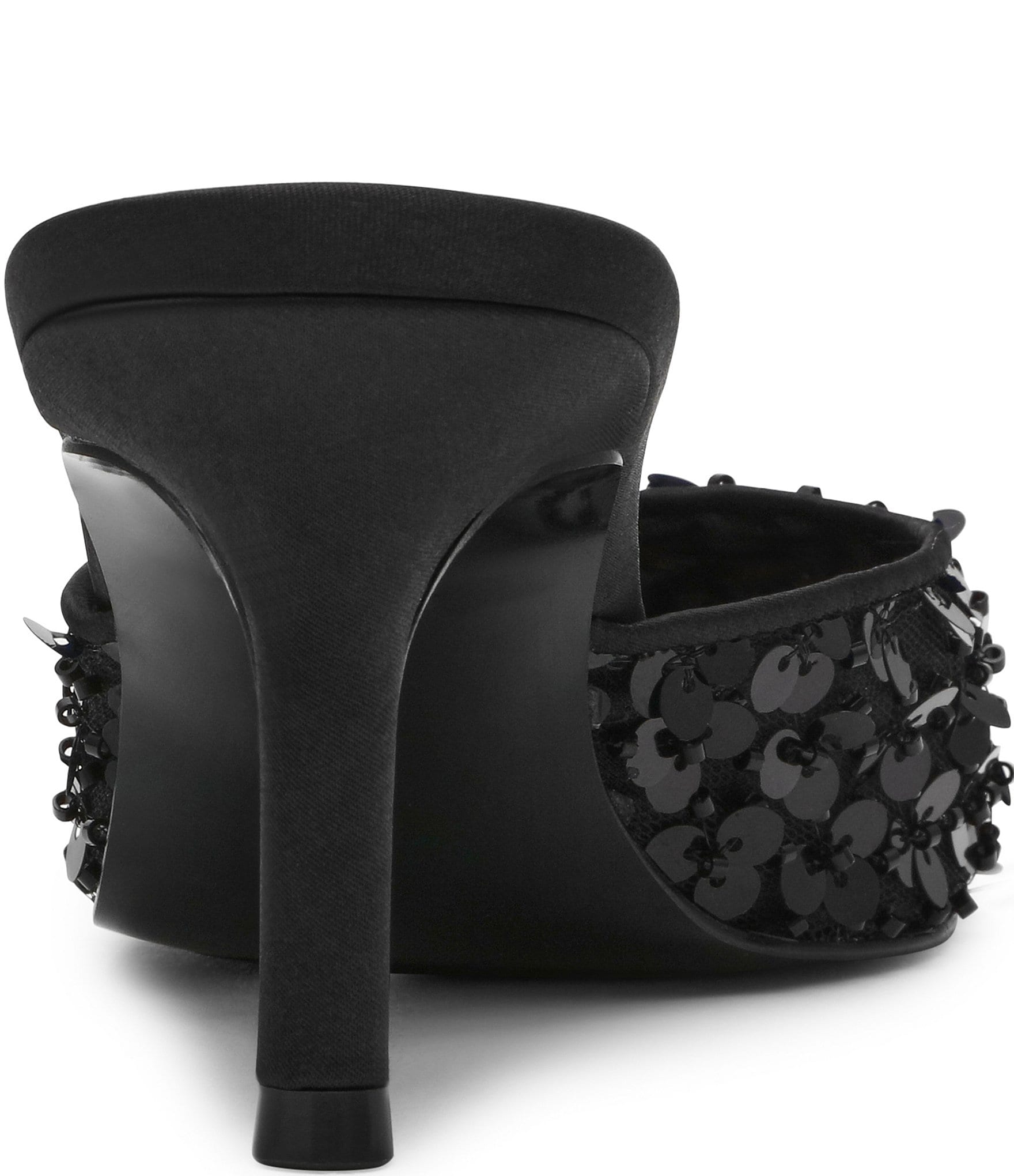 Steve Madden Alexi Sequin Embellished Mesh Dress Mules