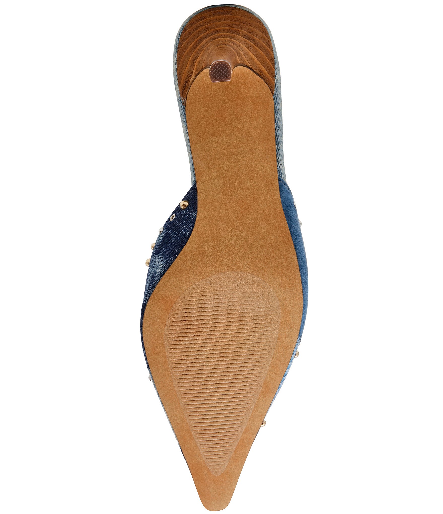 Steve Madden Alexi Studded Denim Patchwork Mules