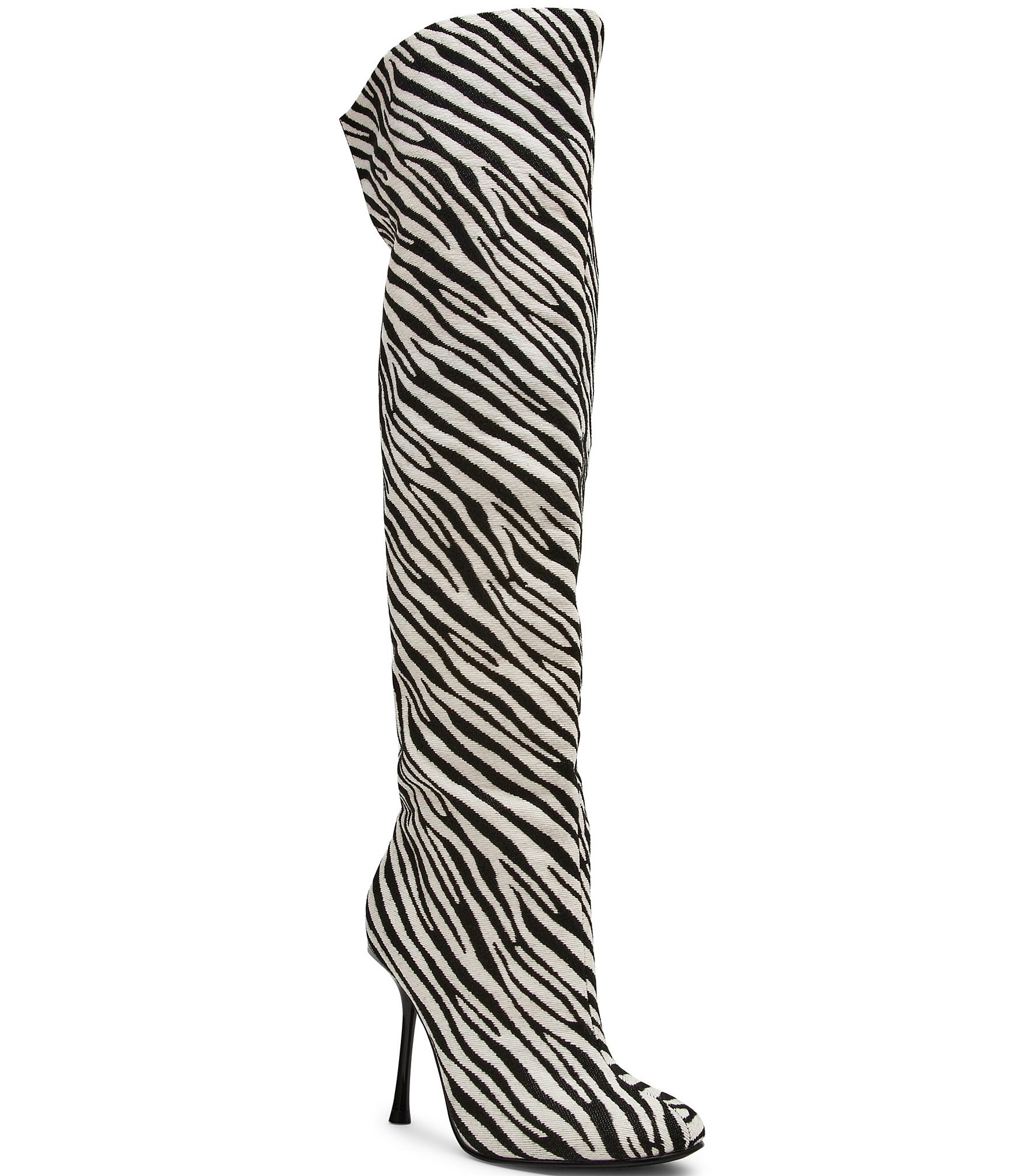 Steve Madden Alluring Zebra Over The Knee Boots