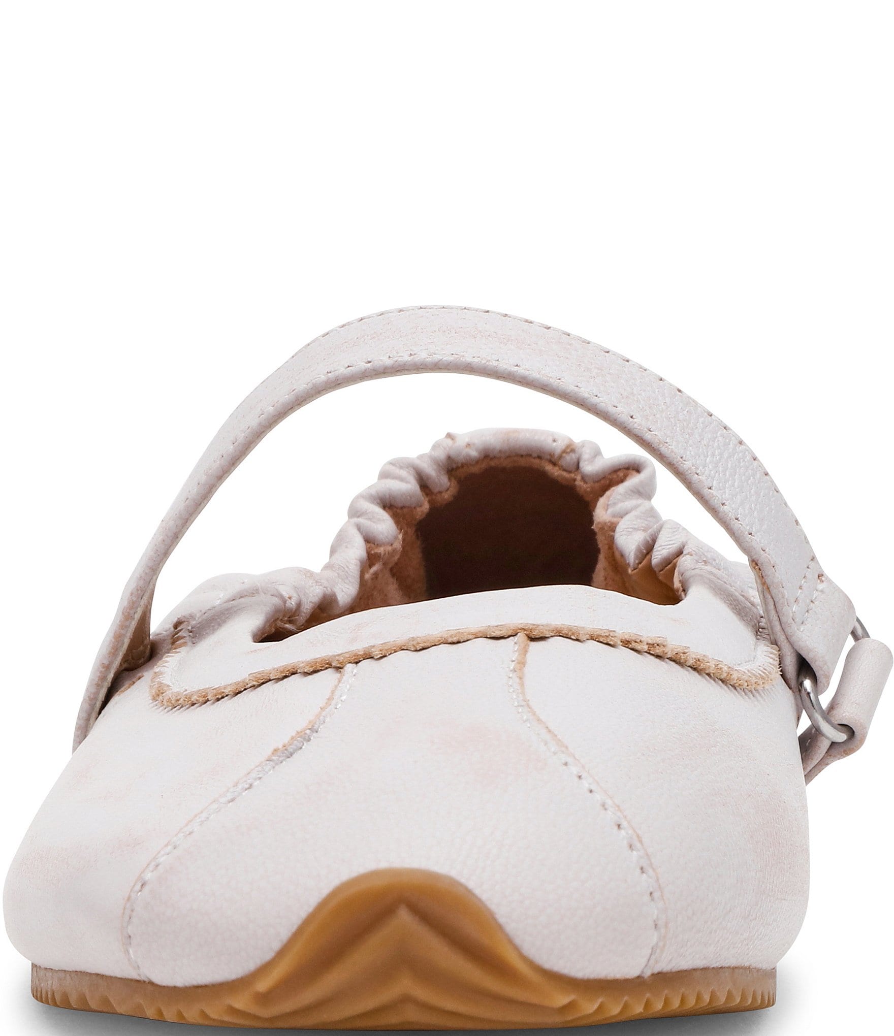 Steve Madden Anaya Distressed Leather Mary Jane Ballet Flats