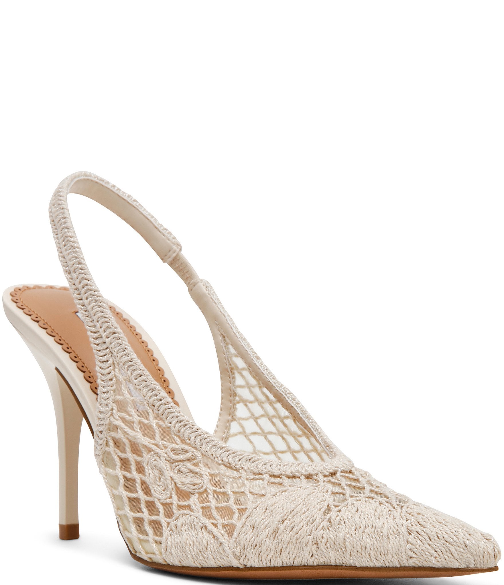 Steve Madden Andromeda Crochet High Vamp Slingback Pumps
