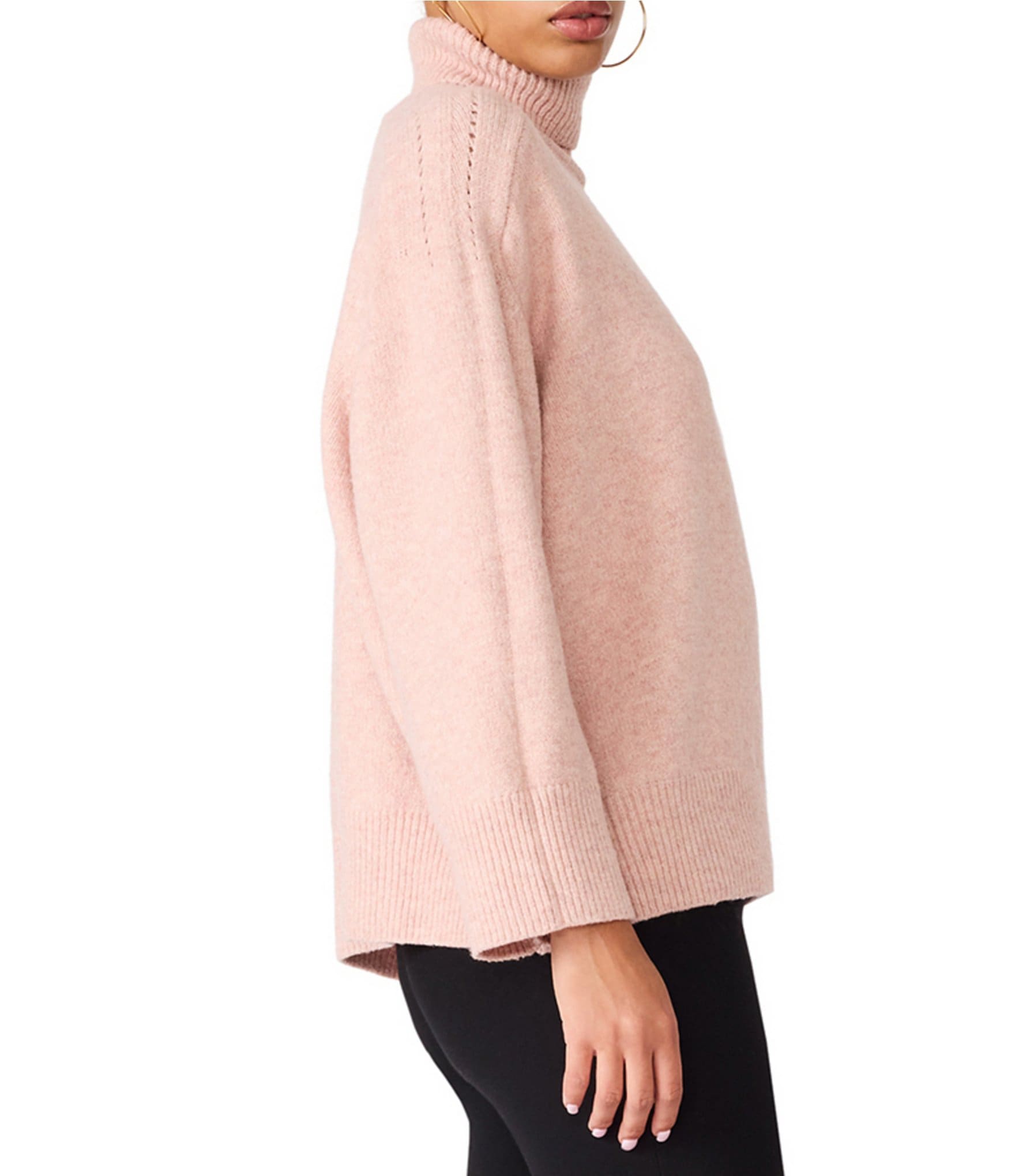 Steve Madden Arlette Funnel Neck Long Sleeve Sweater