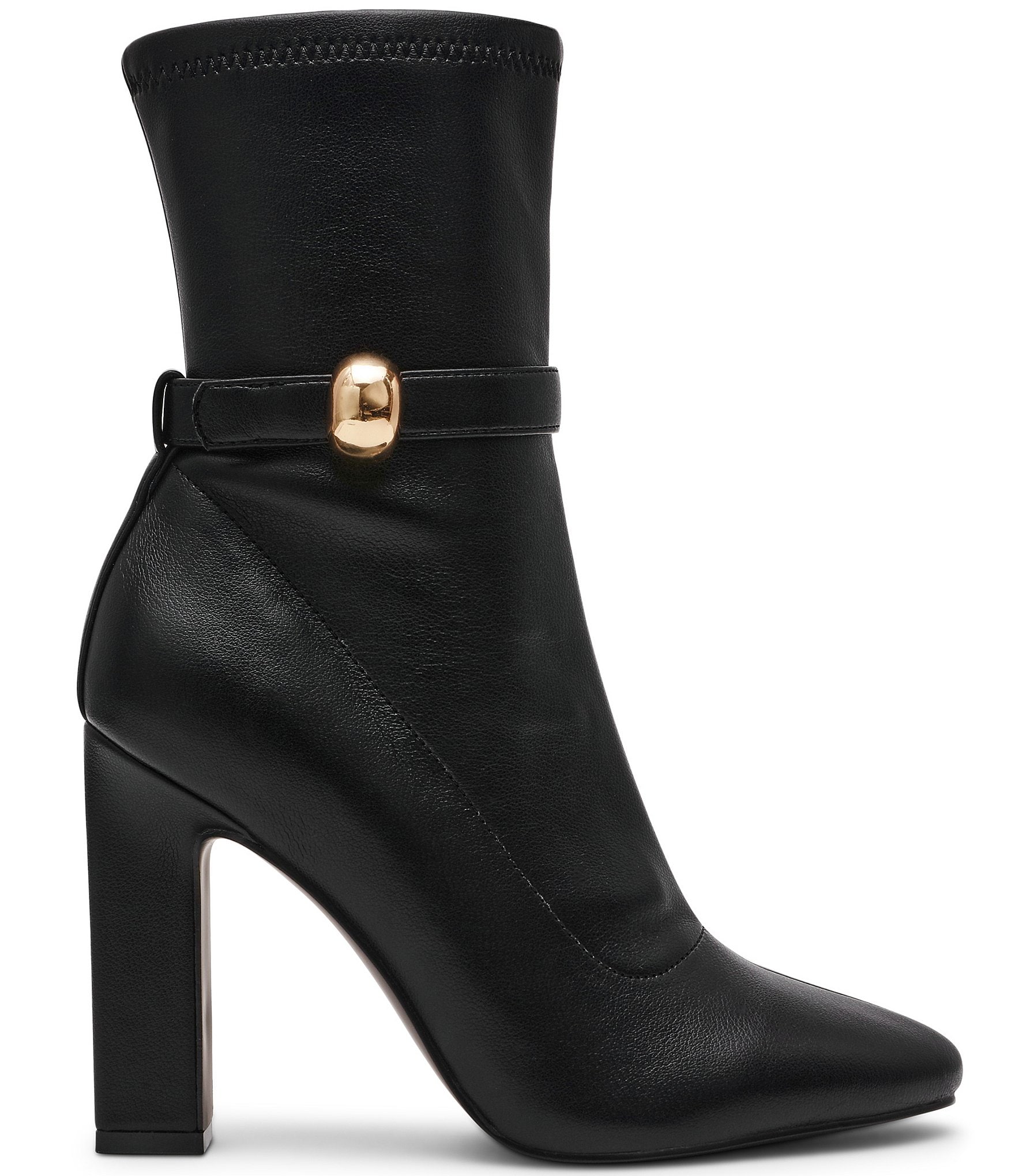 Steve Madden Aroma Hardware Detail Belt Strap Booties