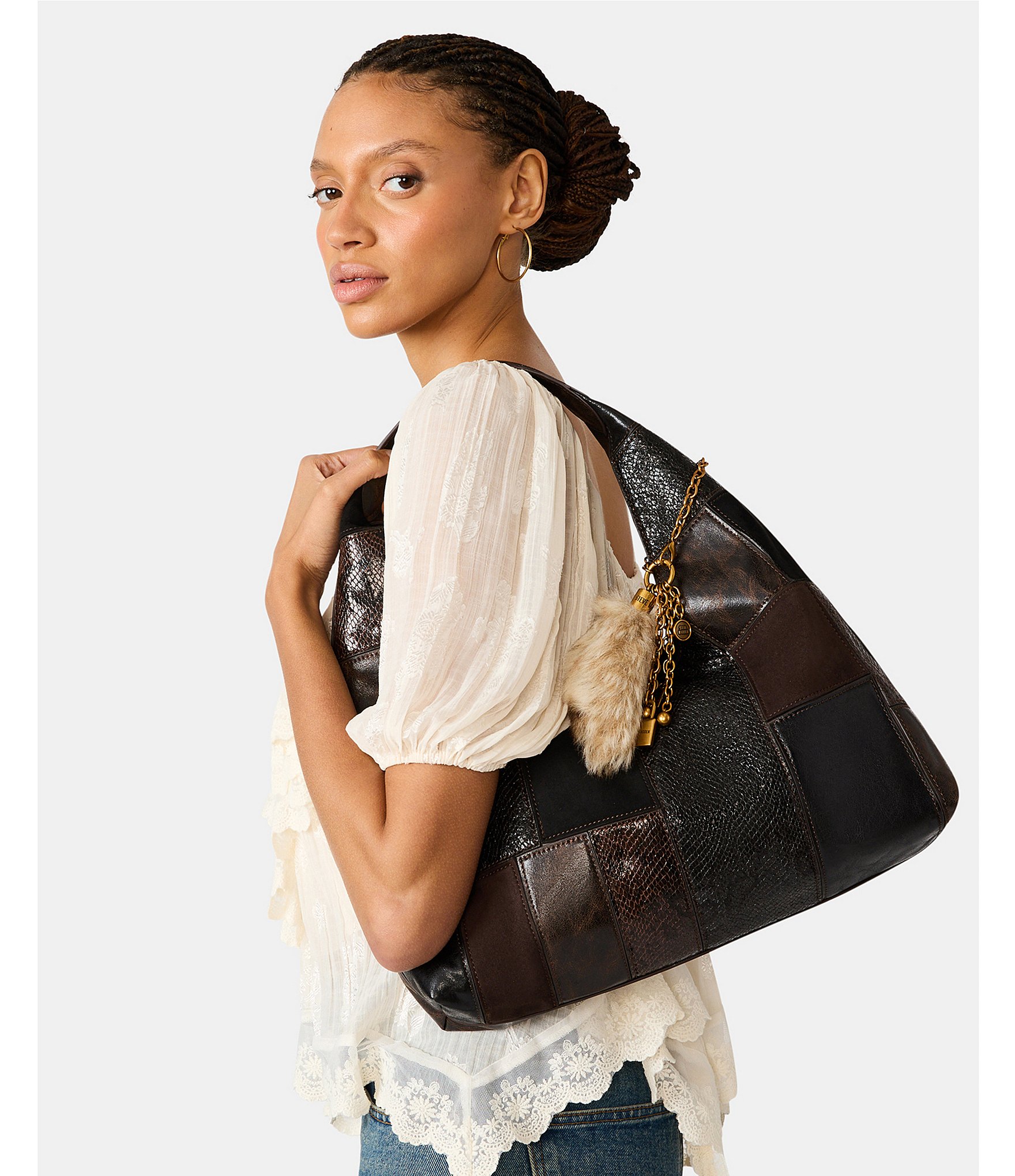 Steve Madden Aurra Patchwork Shoulder Bag
