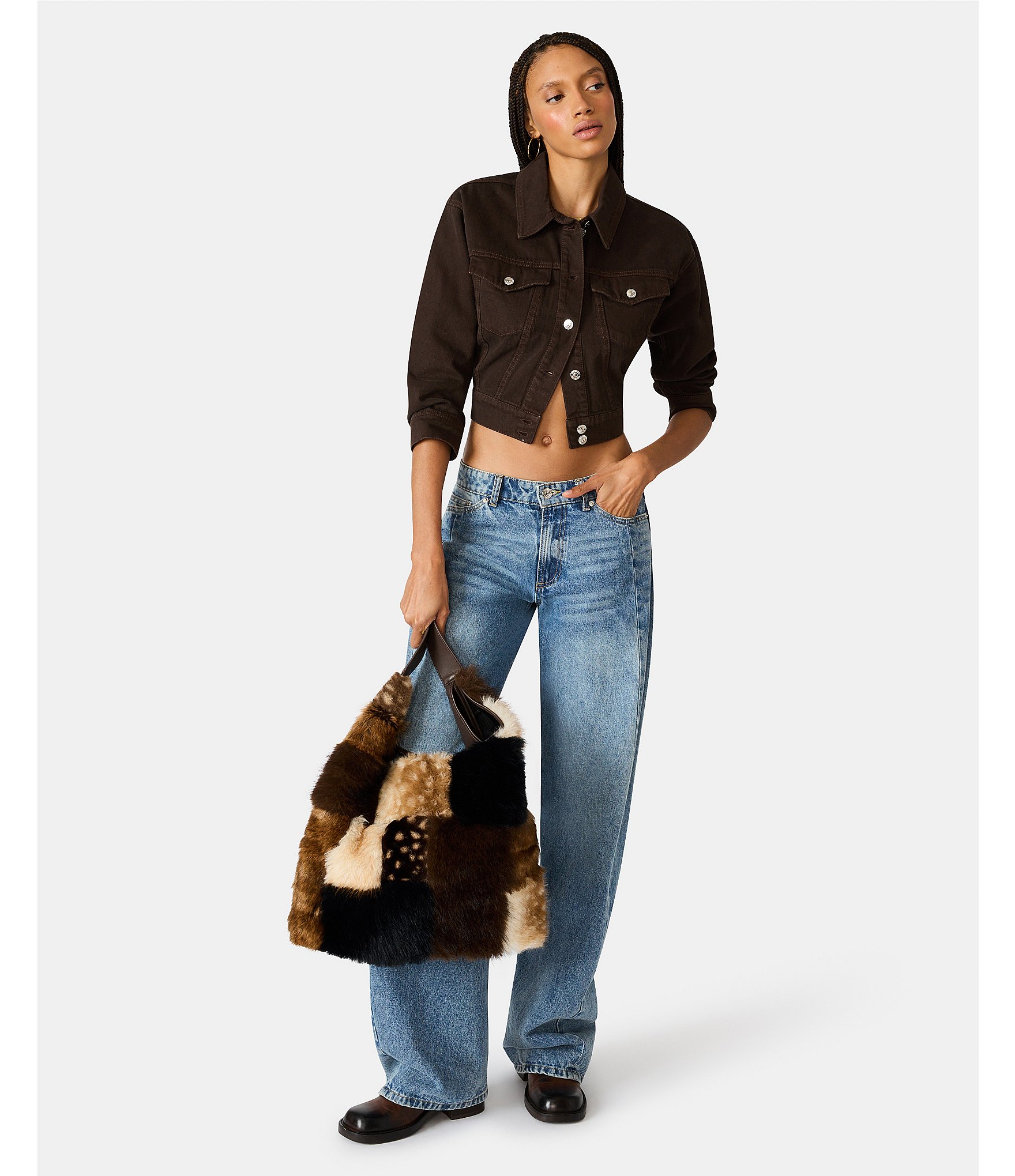 Steve Madden Aurra Patchwork Shoulder Bag