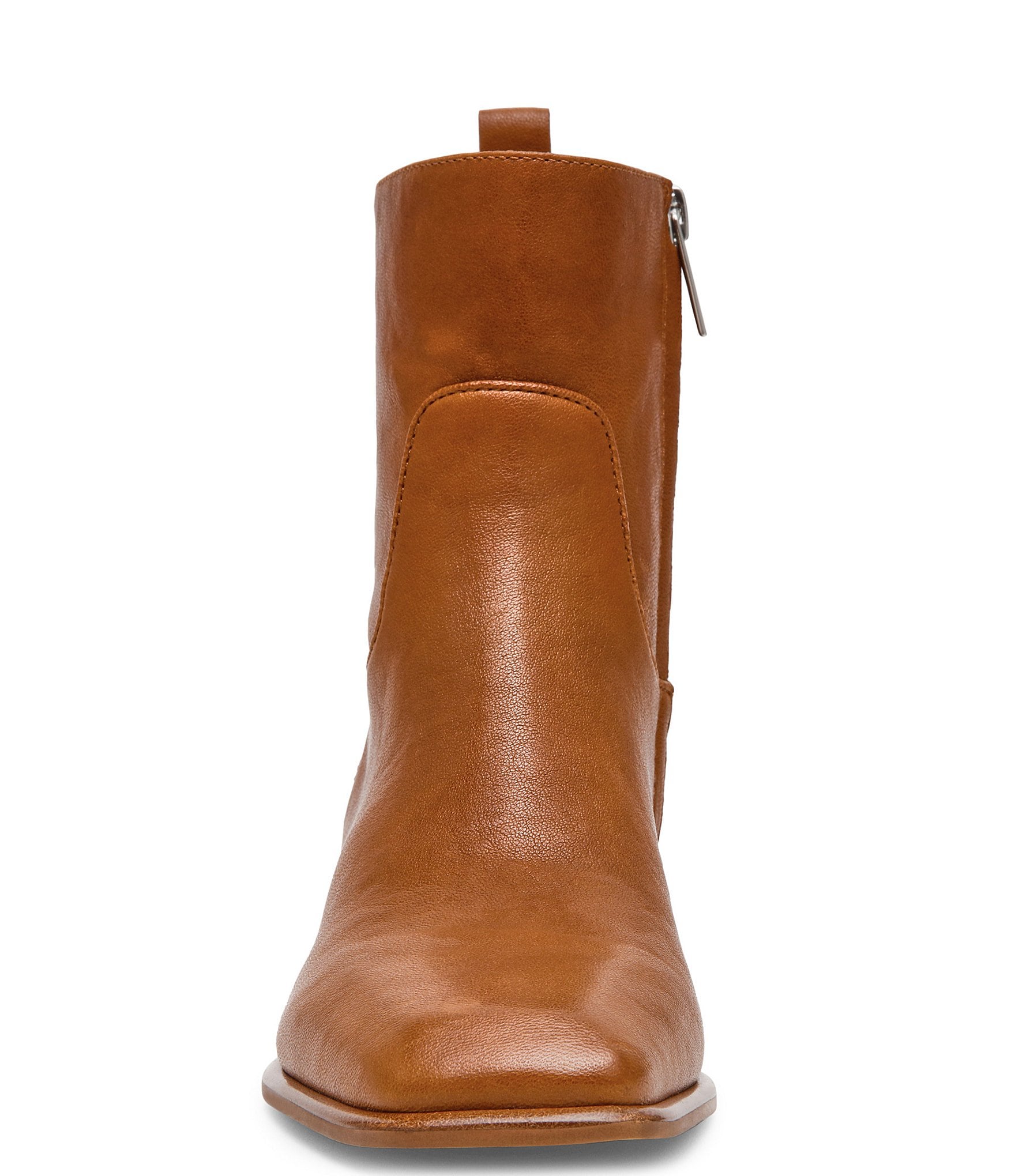 Steve Madden Birdette Leather Square Toe Ankle Booties