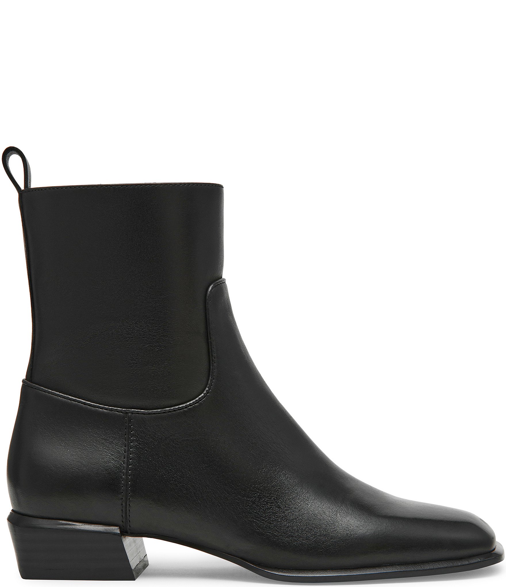 Steve Madden Birdette Leather Square Toe Ankle Booties