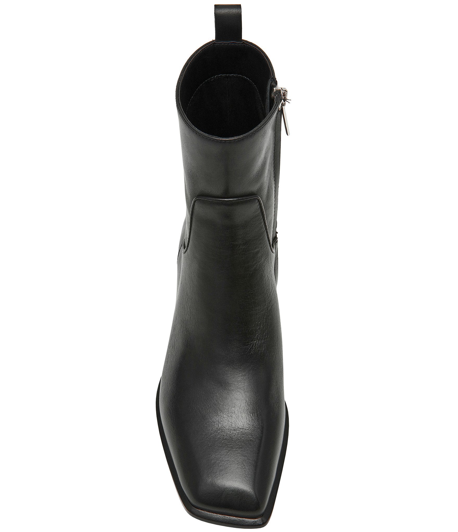 Steve Madden Birdette Leather Square Toe Ankle Booties