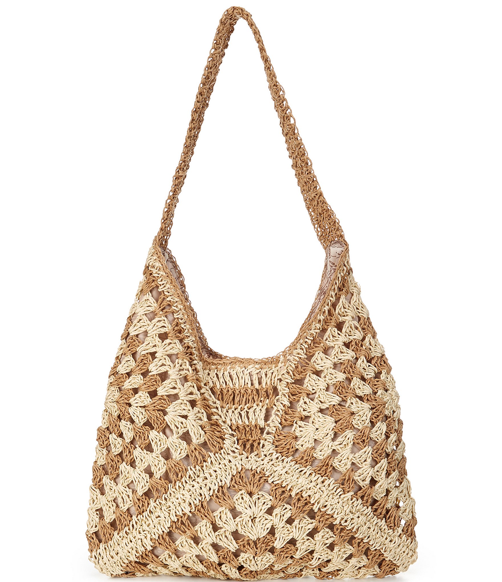 （US発）Steve Madden ラフィア バケットバッグ Steve Madden Bora Raffia Hobo Bag | Dillard's