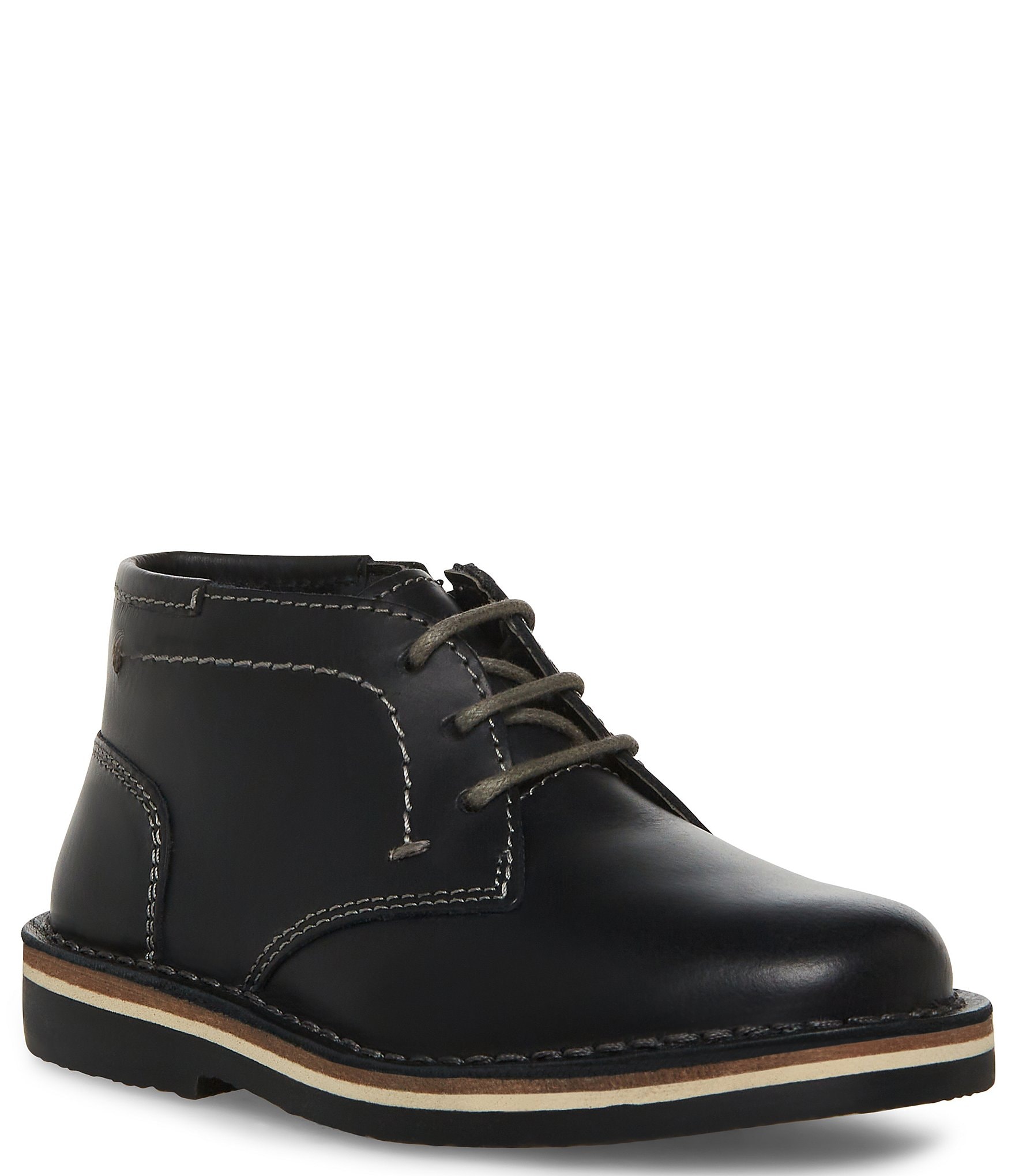 Steve Madden Boys T Harkeen Leather Chukka Boots Toddler