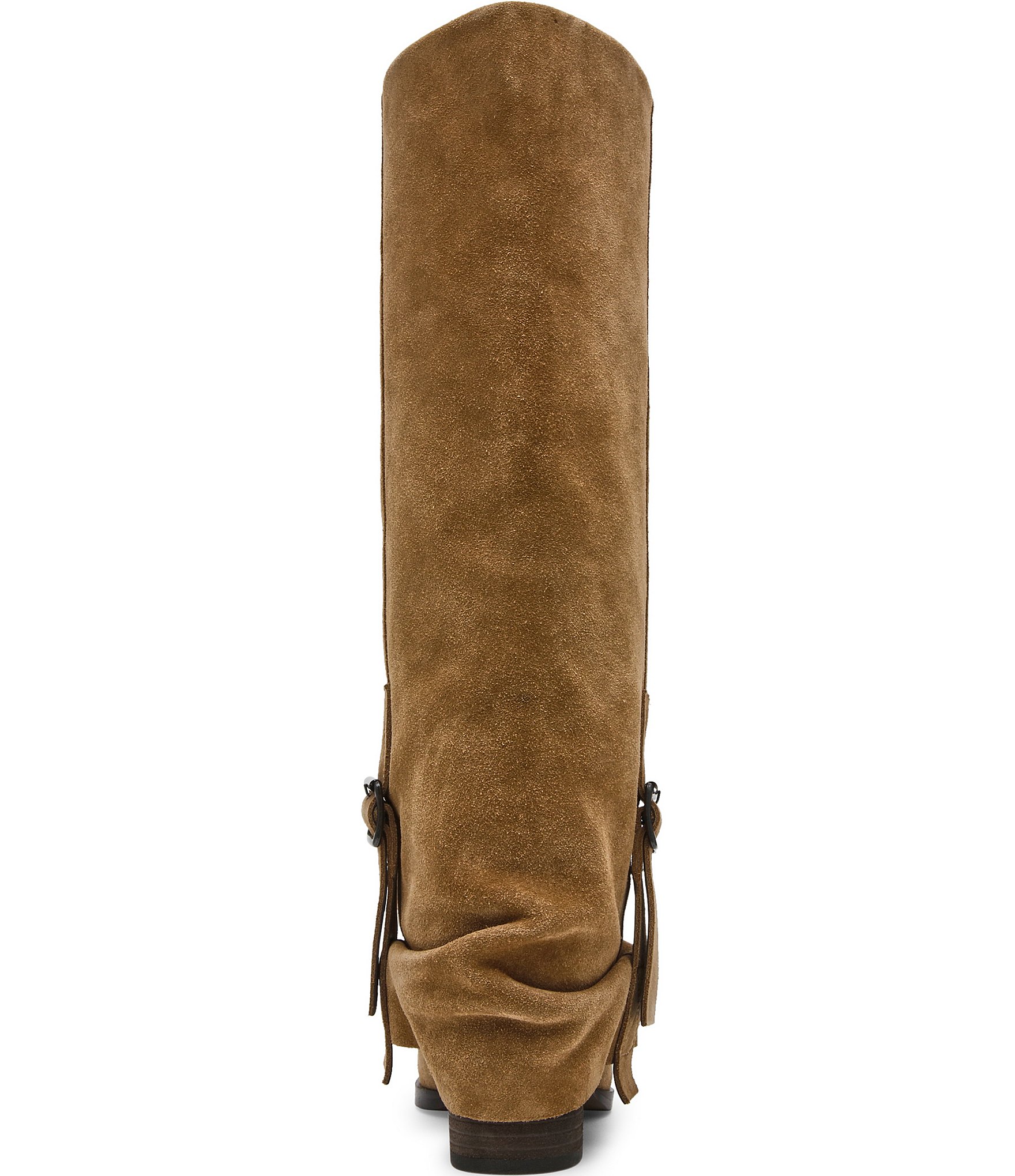 Steve Madden Bozeman Suede Cuffed Buckle Tall Boots
