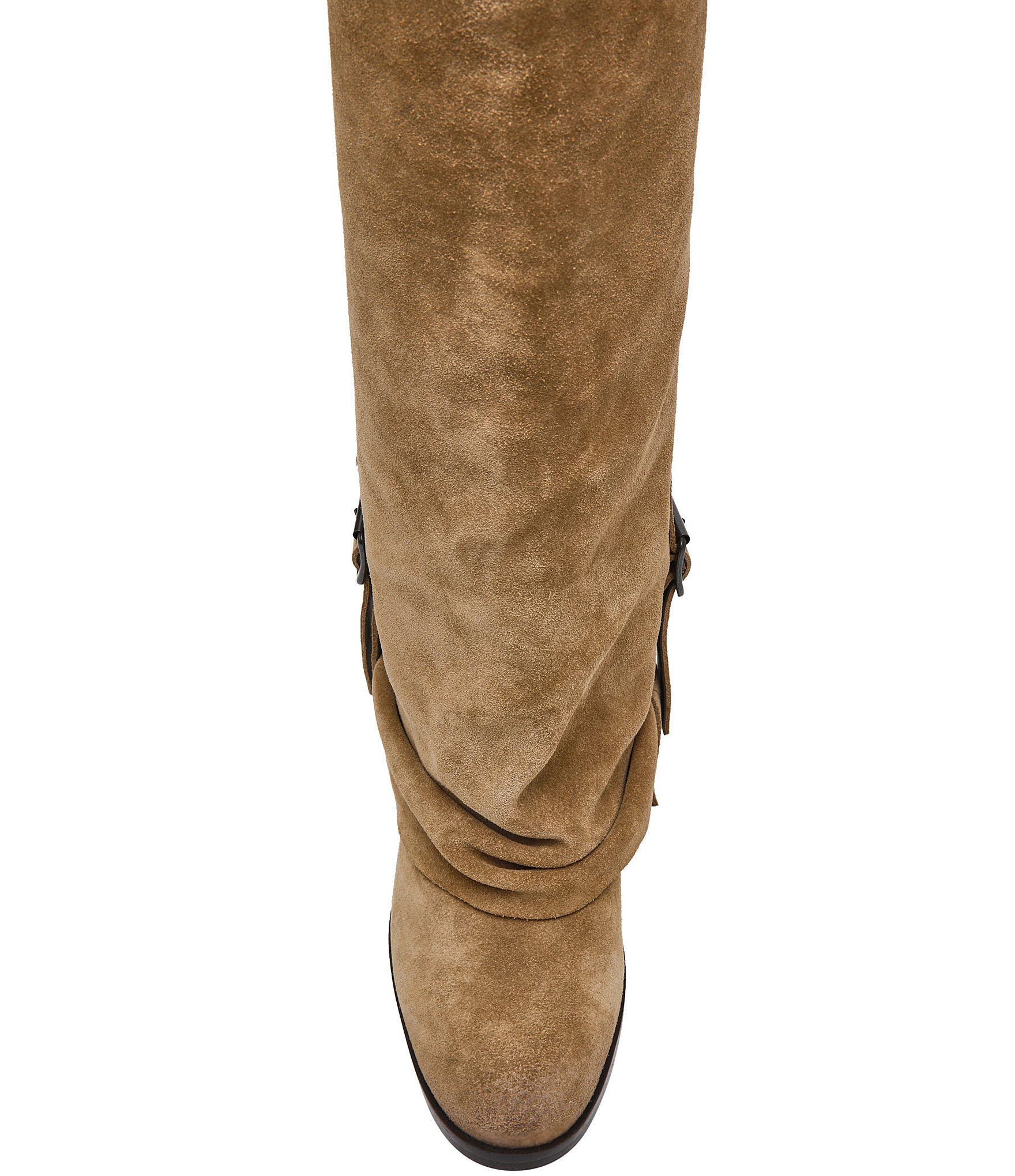 Steve Madden Bozeman Suede Cuffed Buckle Tall Boots