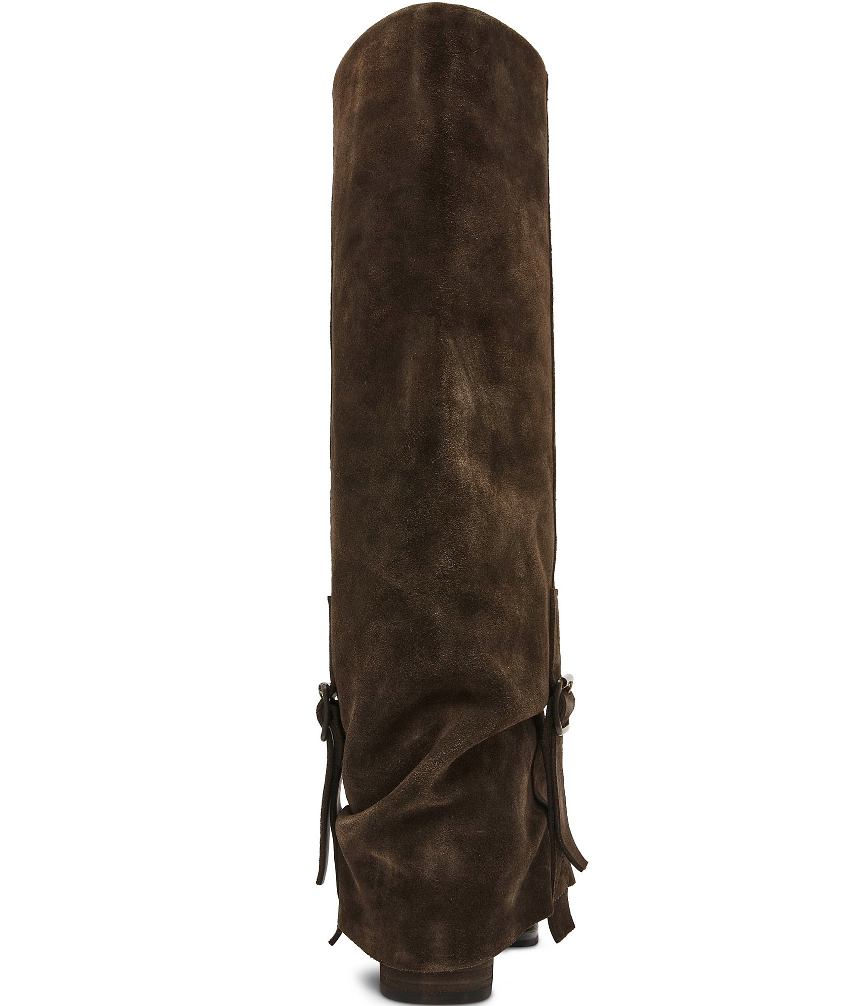 Steve Madden Bozeman Suede Cuffed Buckle Tall Boots