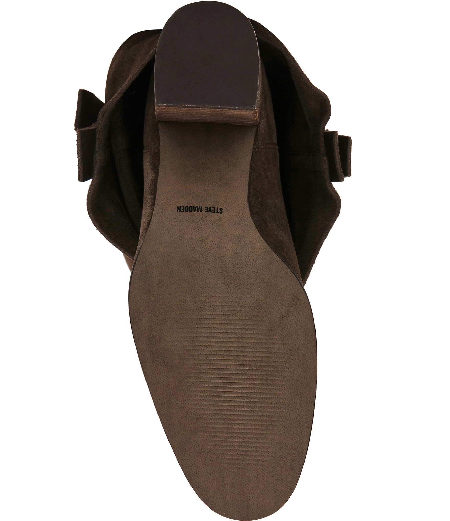 Steve Madden Bozeman Suede Cuffed Buckle Tall Boots