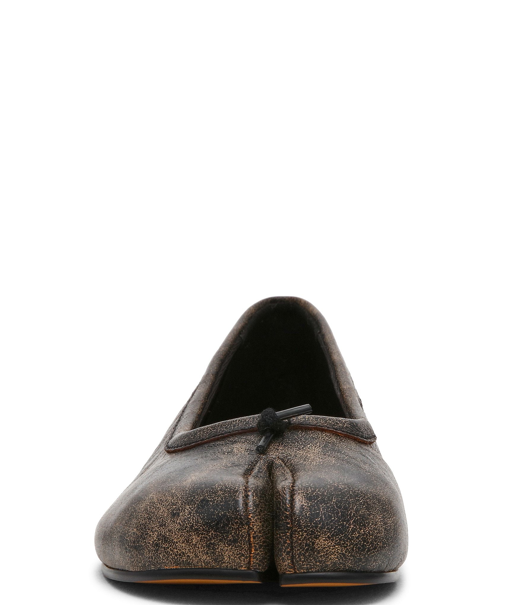 Steve Madden Calico Distressed Leather Split Toe Ballet Flats