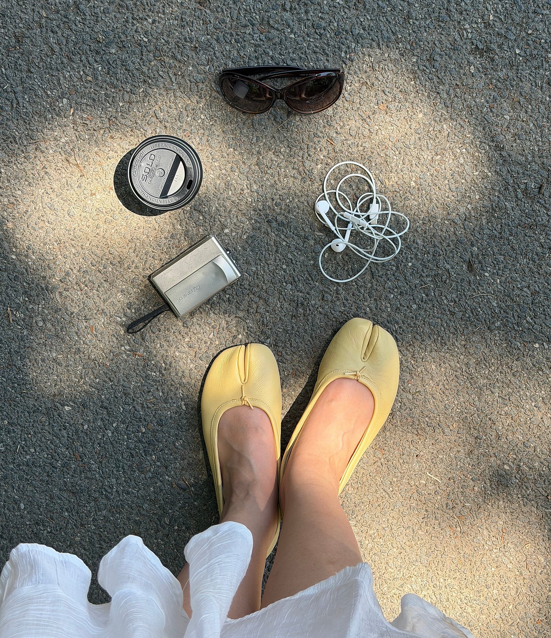 Steve Madden Calico Leather Split Toe Ballet Flats