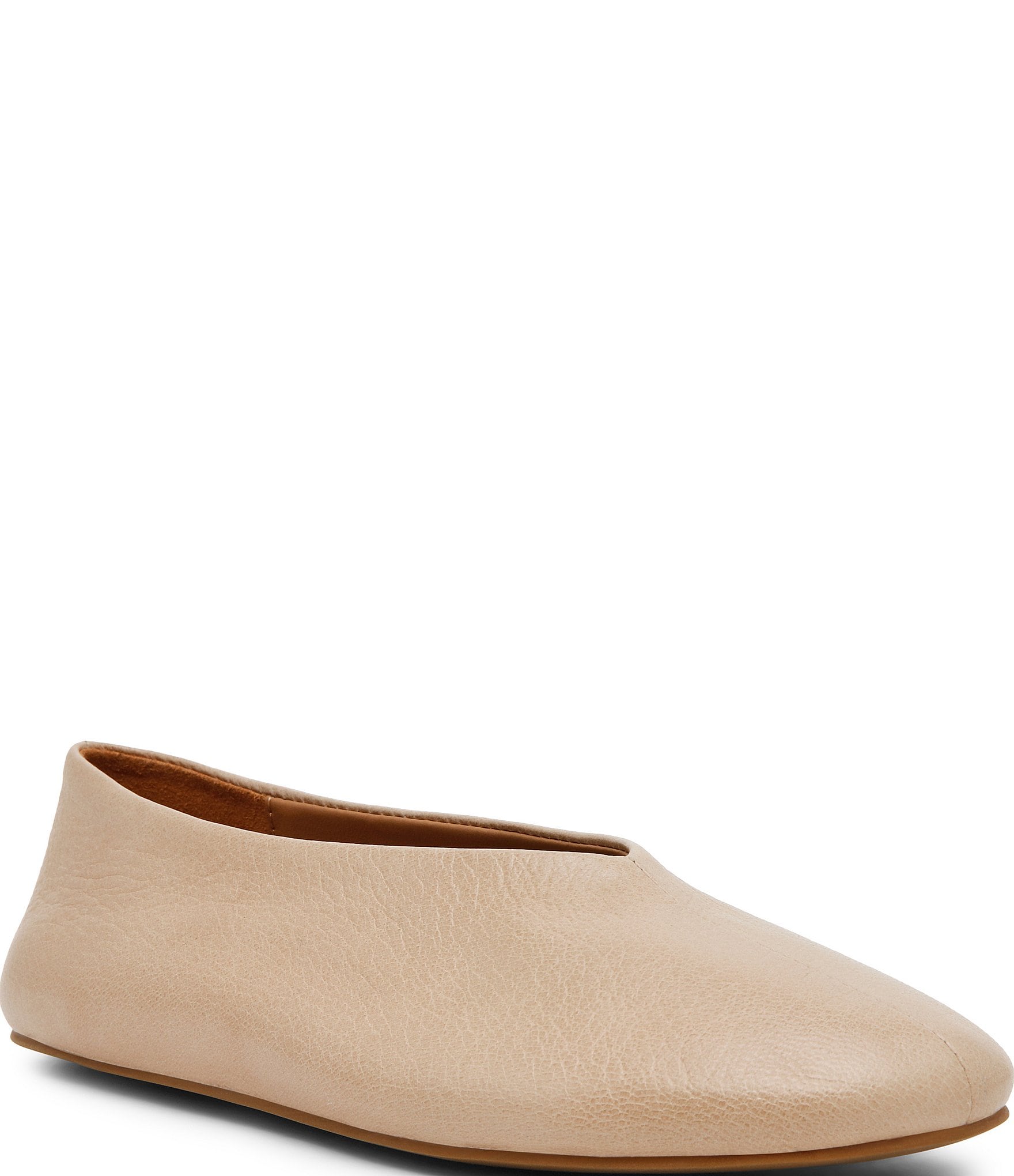 Steve Madden Cyntra Leather High Vamp Ballet Flats