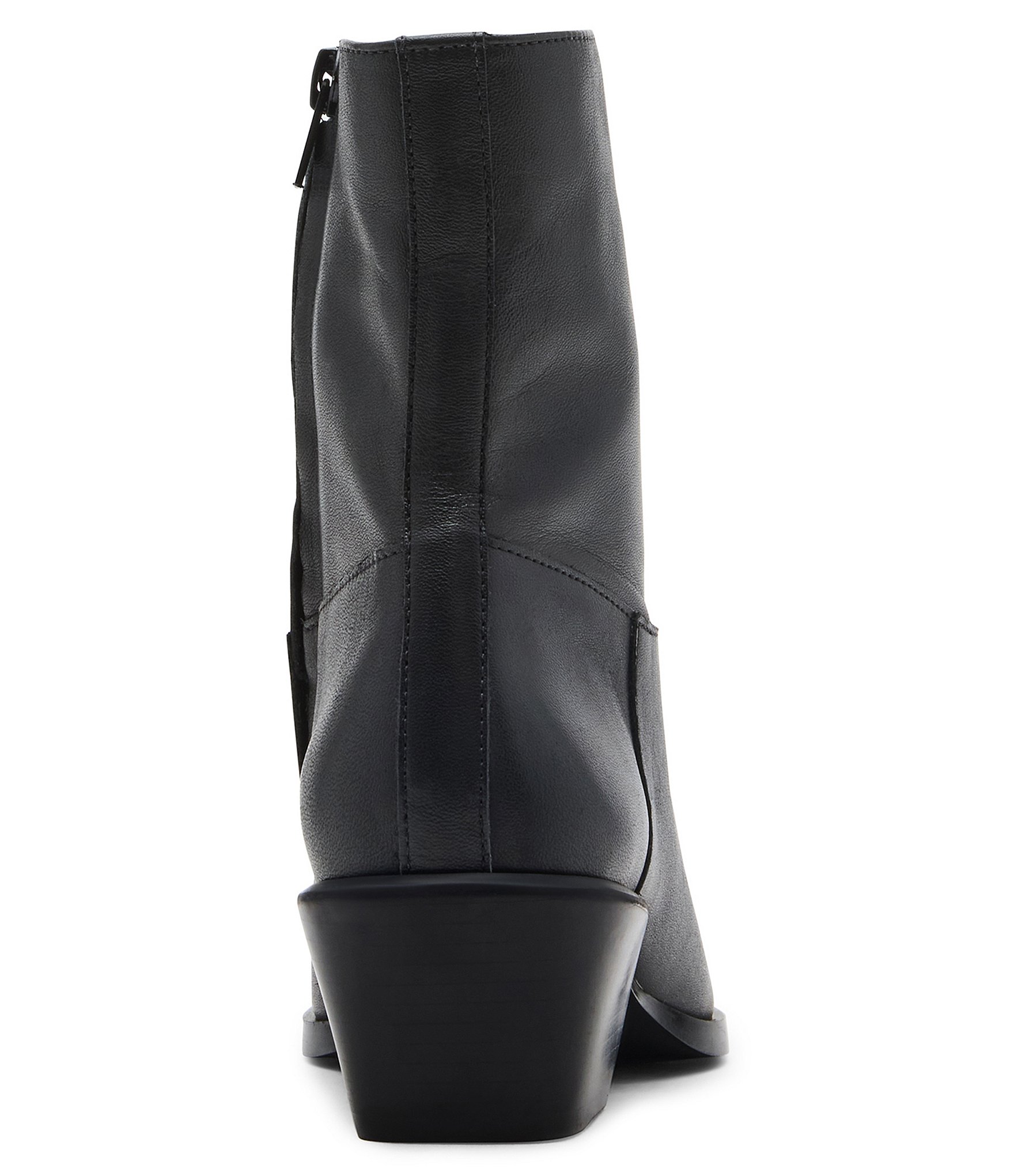 Steve Madden Daney Leather Block Heel Ankle Booties