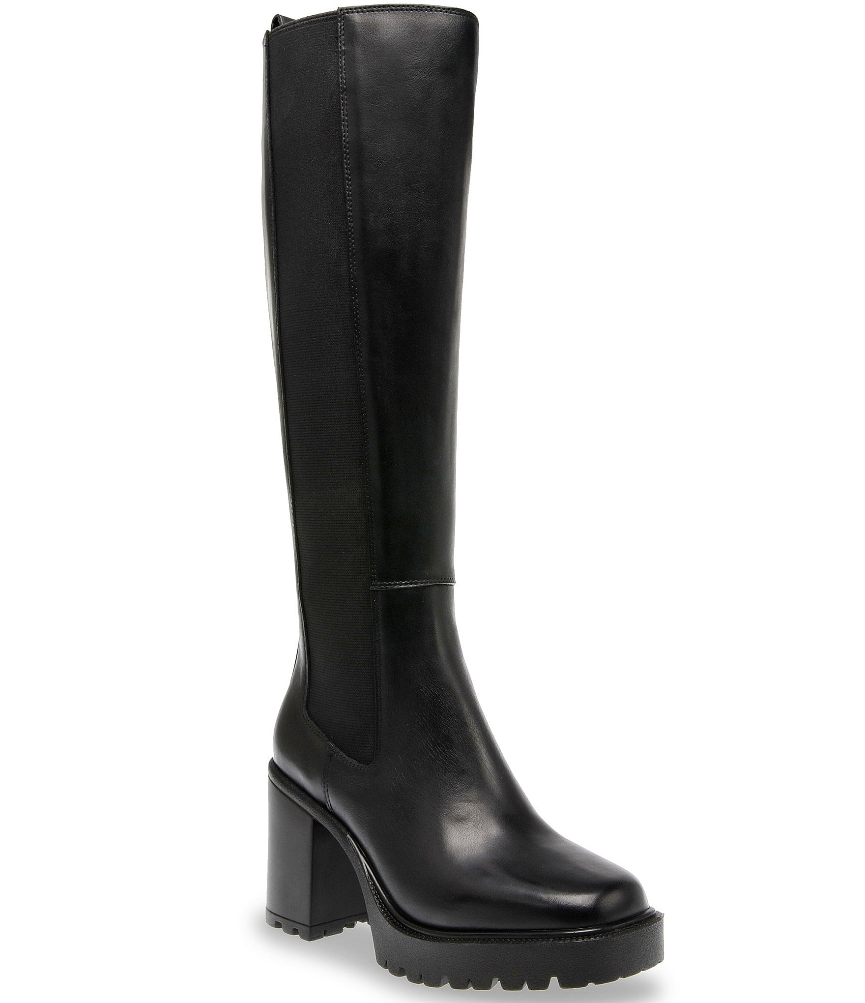 Steve Madden Deegan Leather Lug Sole Tall Boots | Dillard's