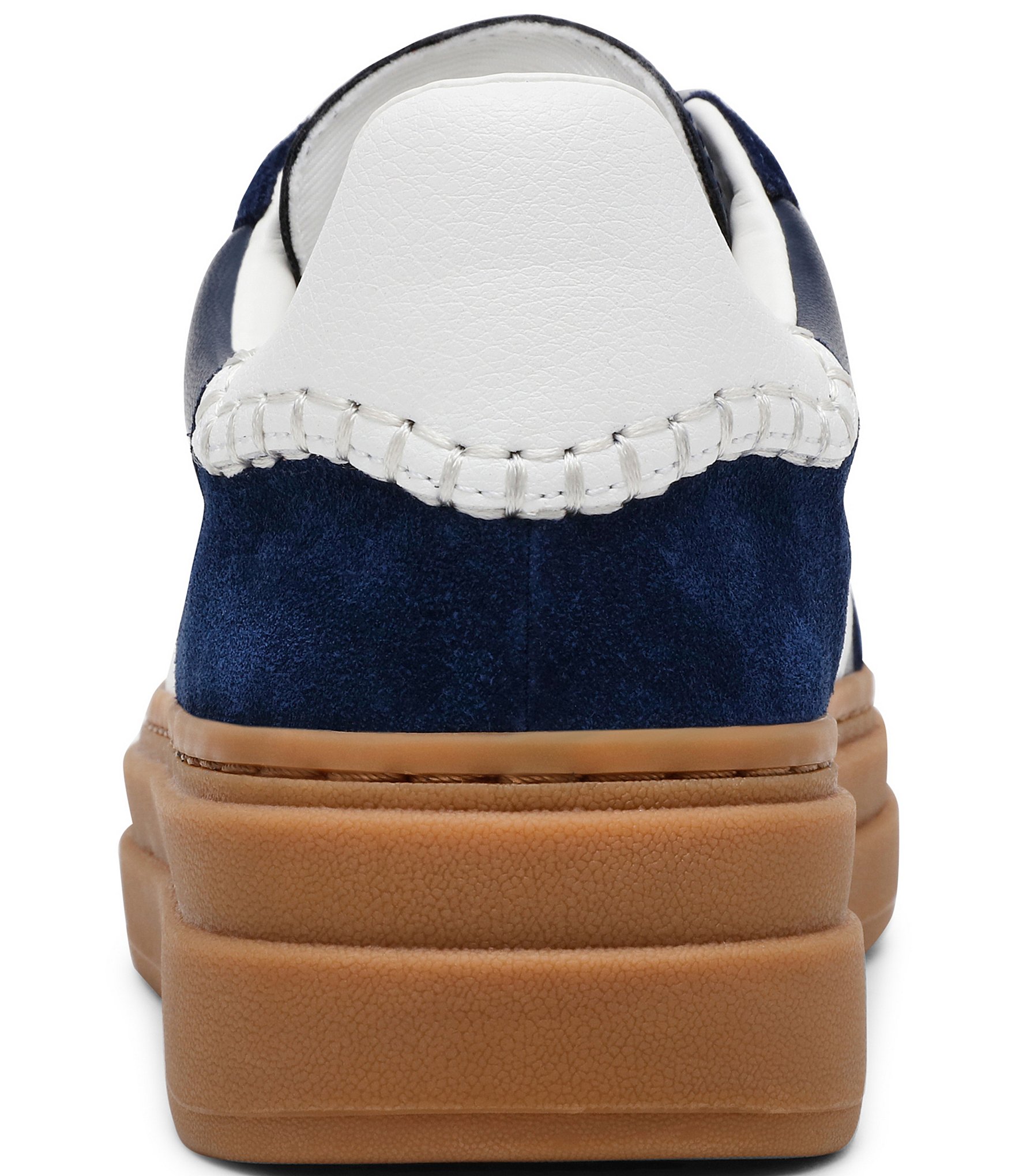 Steve Madden Dodge Suede and Leather Low-Top Gum Sole Platform Sneakers