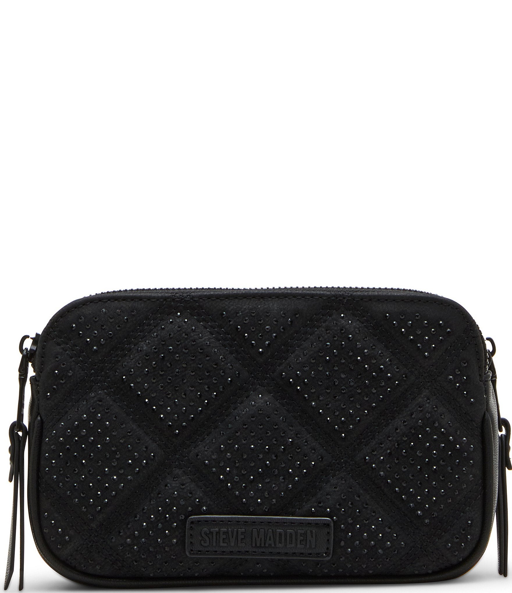 Steve Madden Double Zip Quilted Rhinestone Crossbody Bag Steve Madden Double Zip Quilted Rhinestone Crossbody Bag