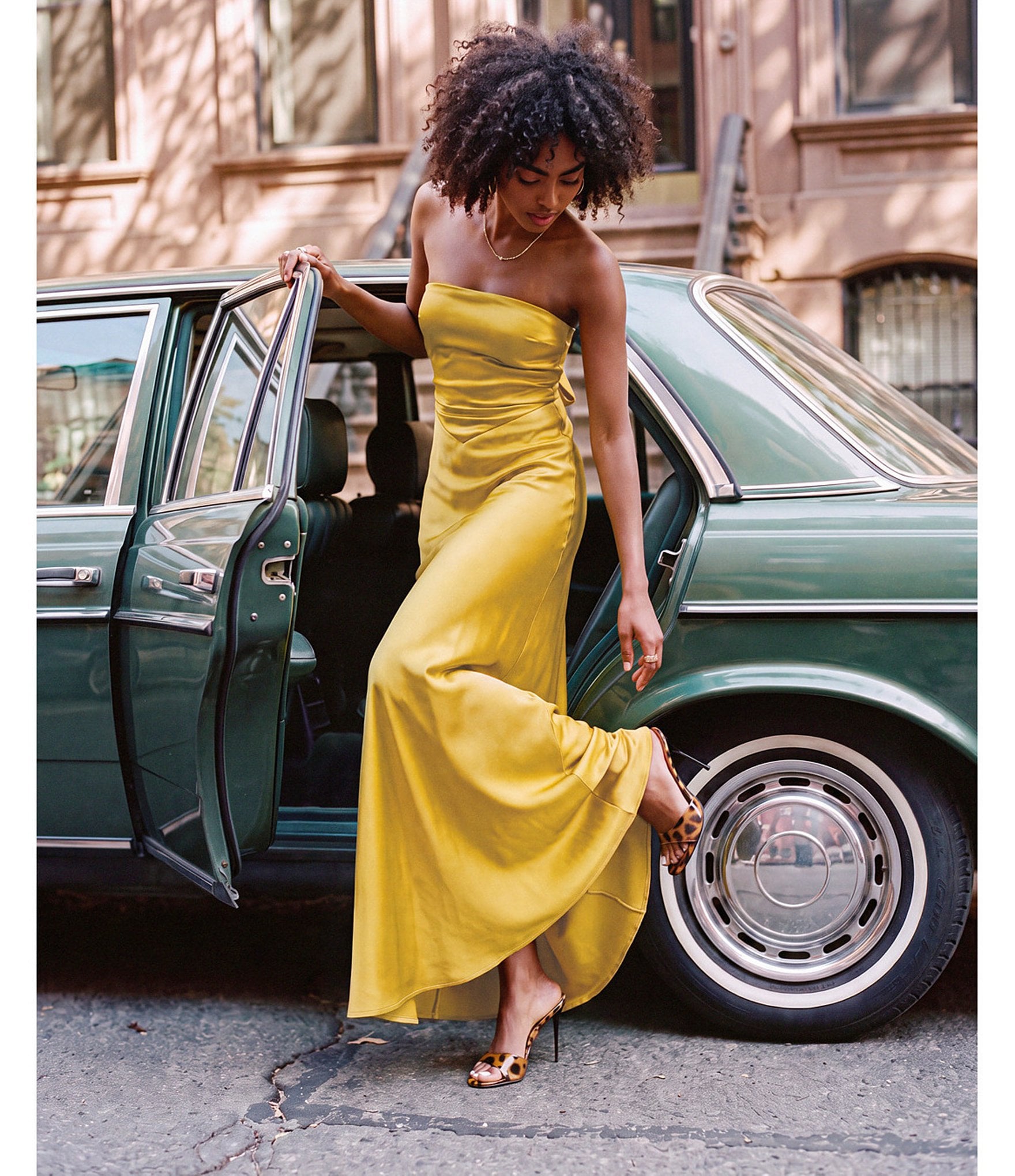 Steve Madden Elaia Strapless Satin Maxi Dress