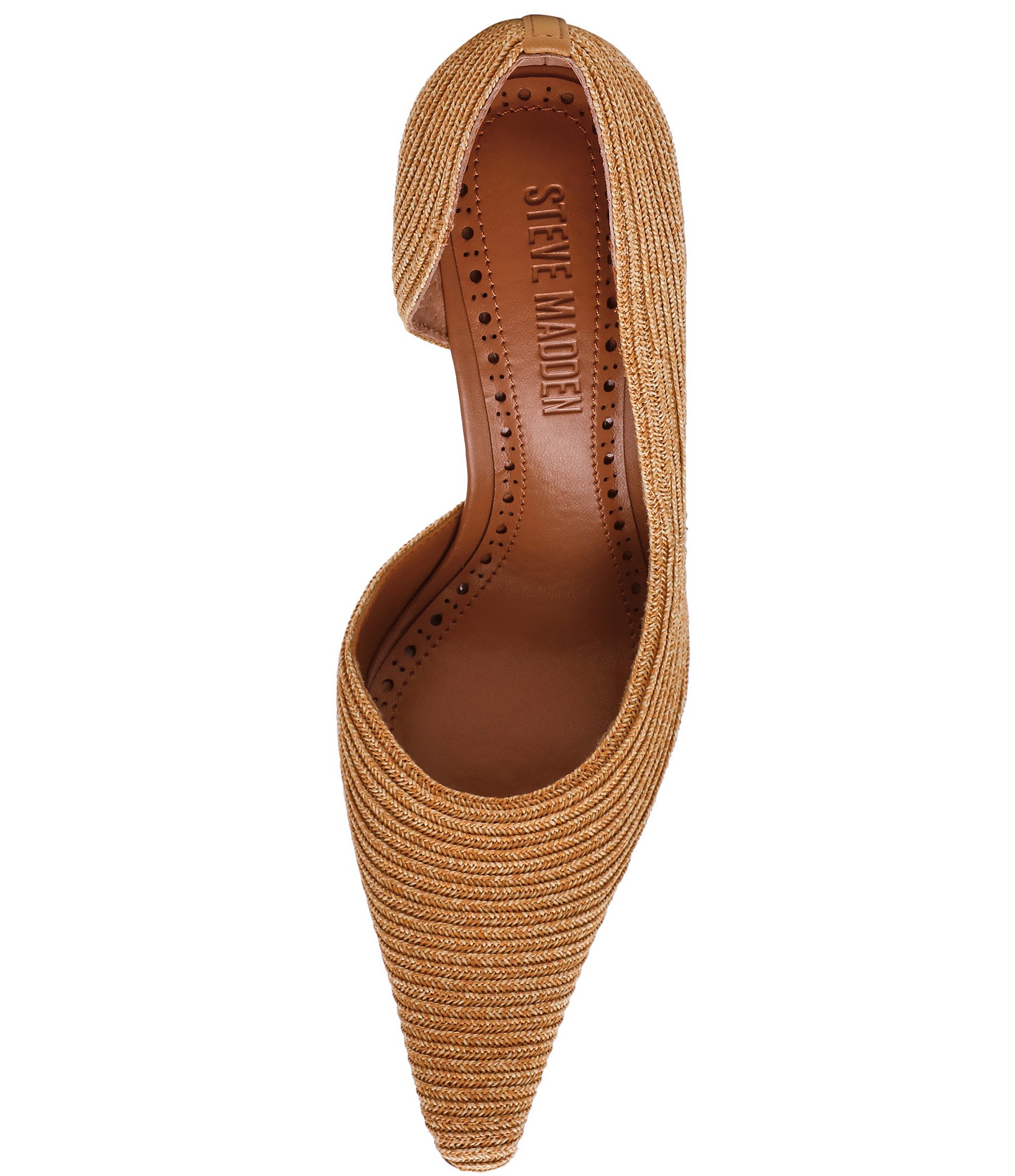 Steve Madden Elegant Raffia d'Orsay Stiletto Pumps