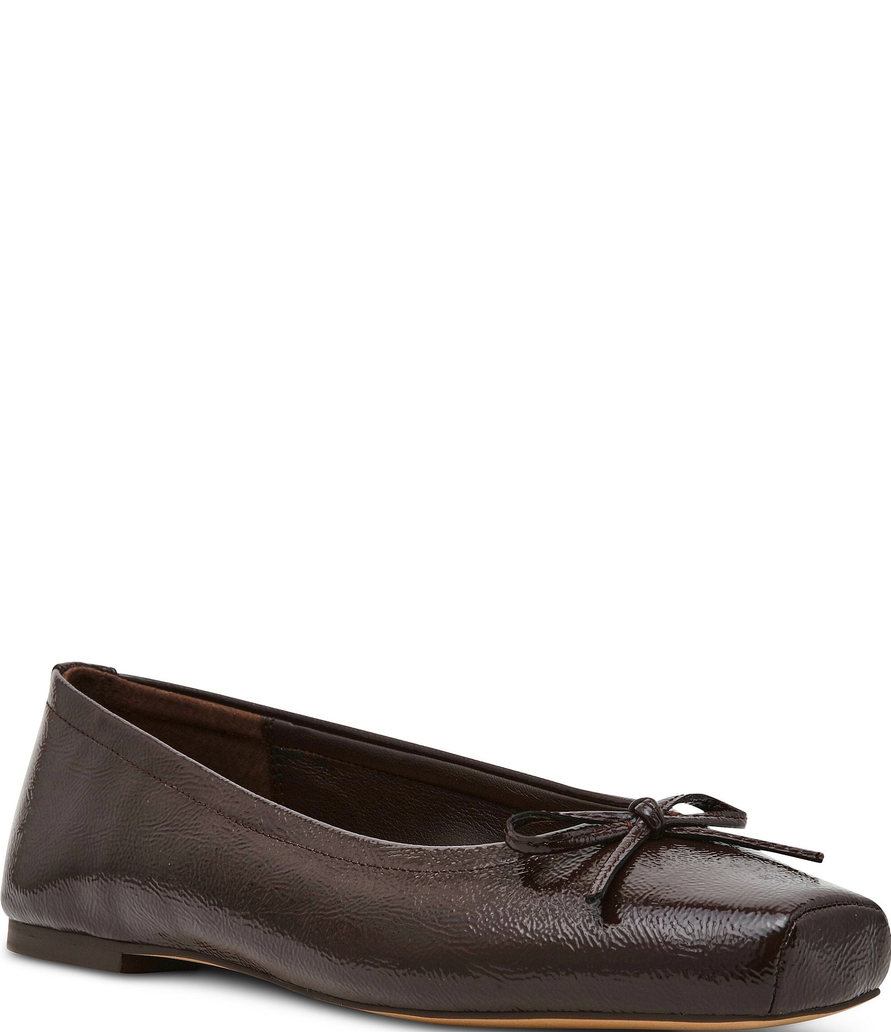 Steve Madden Eleve Patent Leather Square Toe Ballet Flats